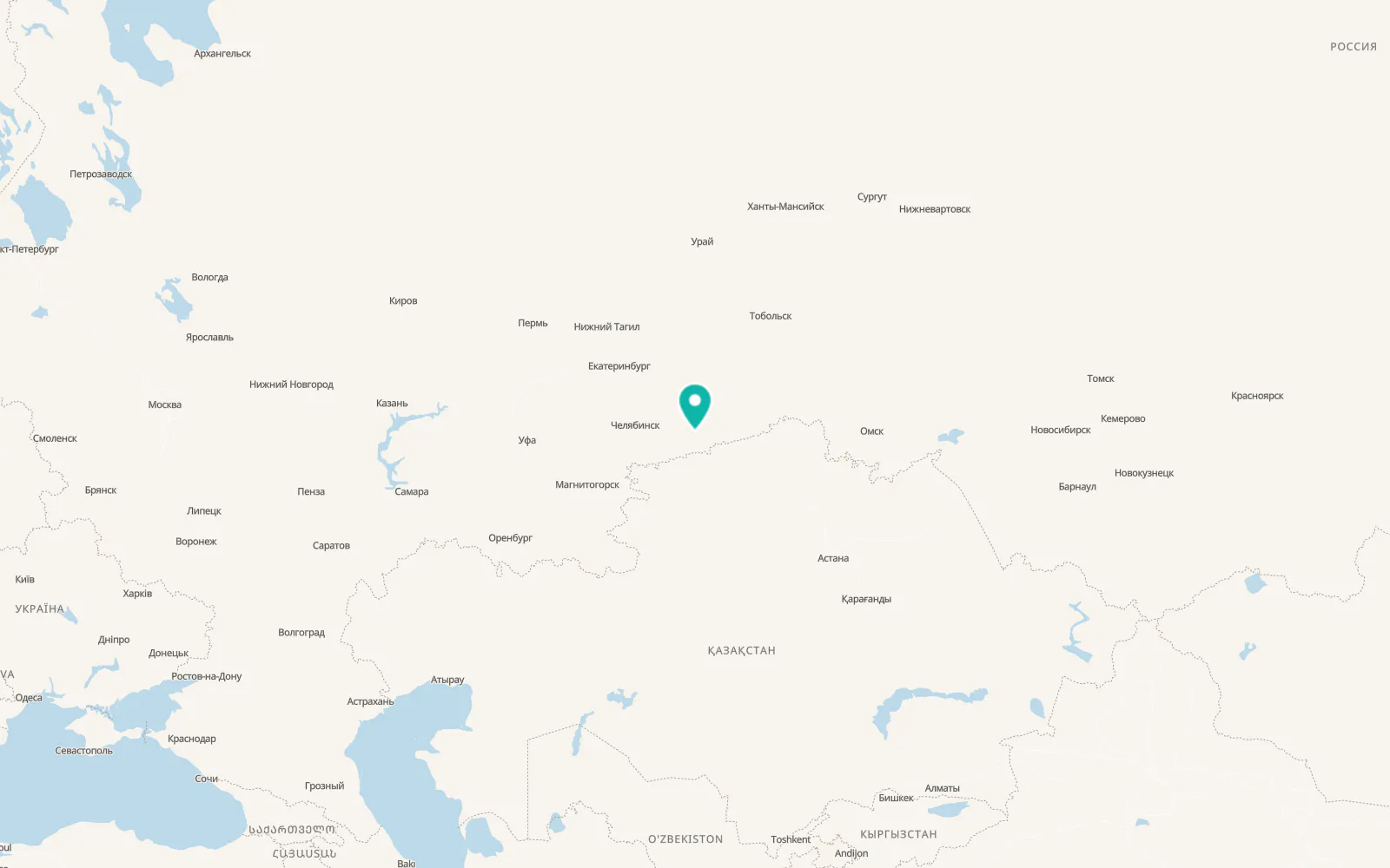 Map of Kurtamysh