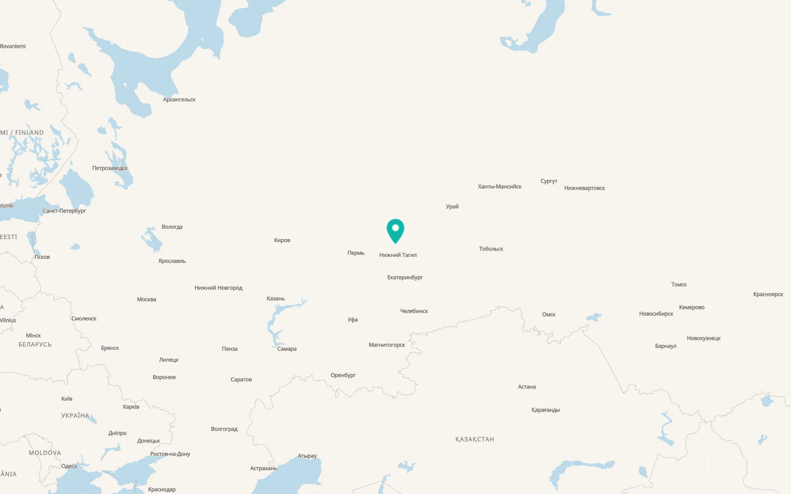 Map of Kushva