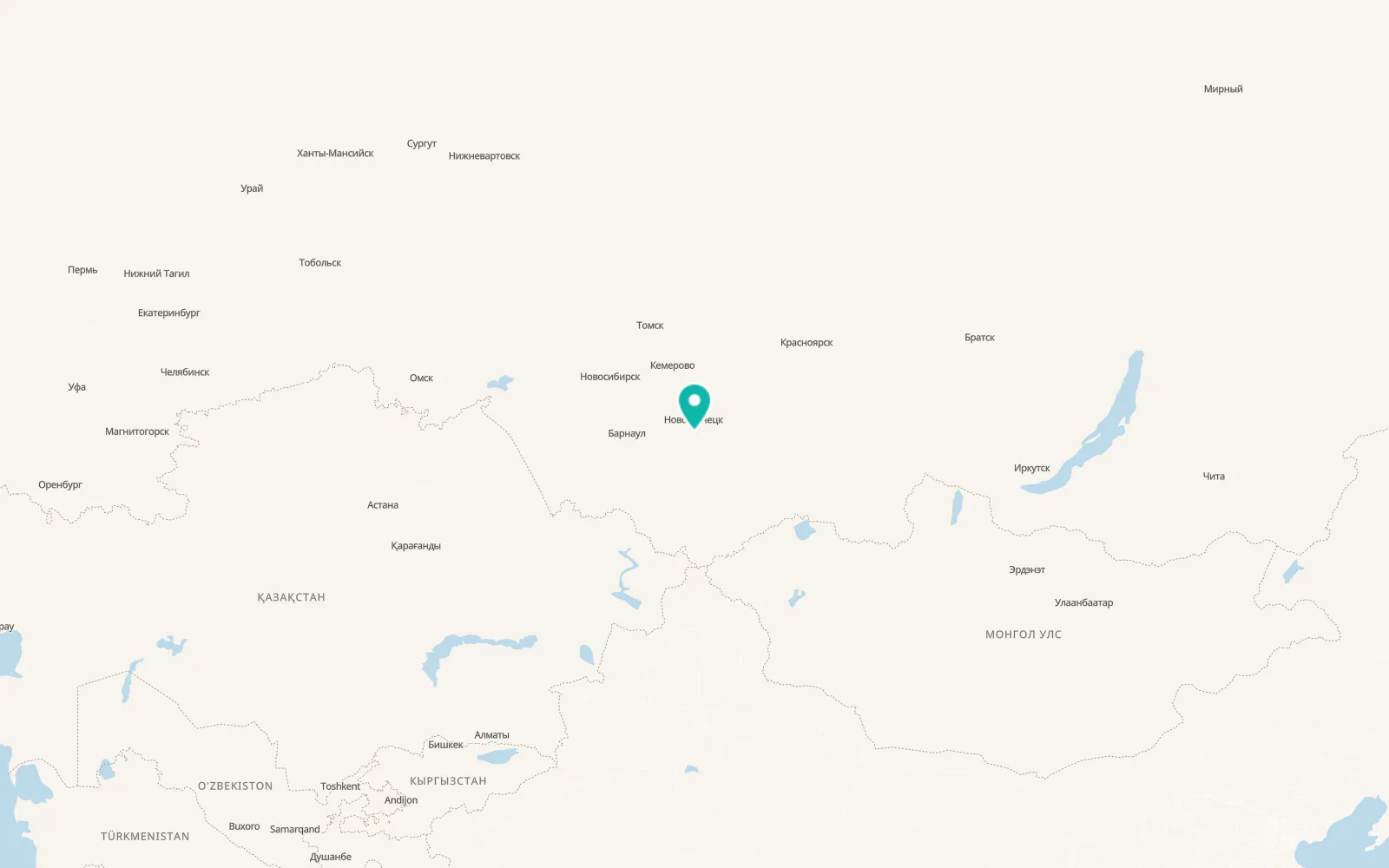 Map of Kuzedeyevo