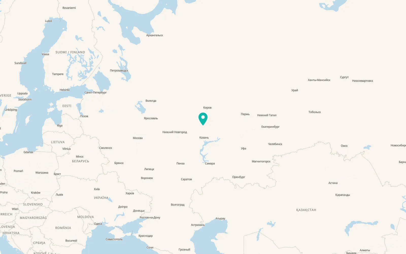 Map of Kuzhener