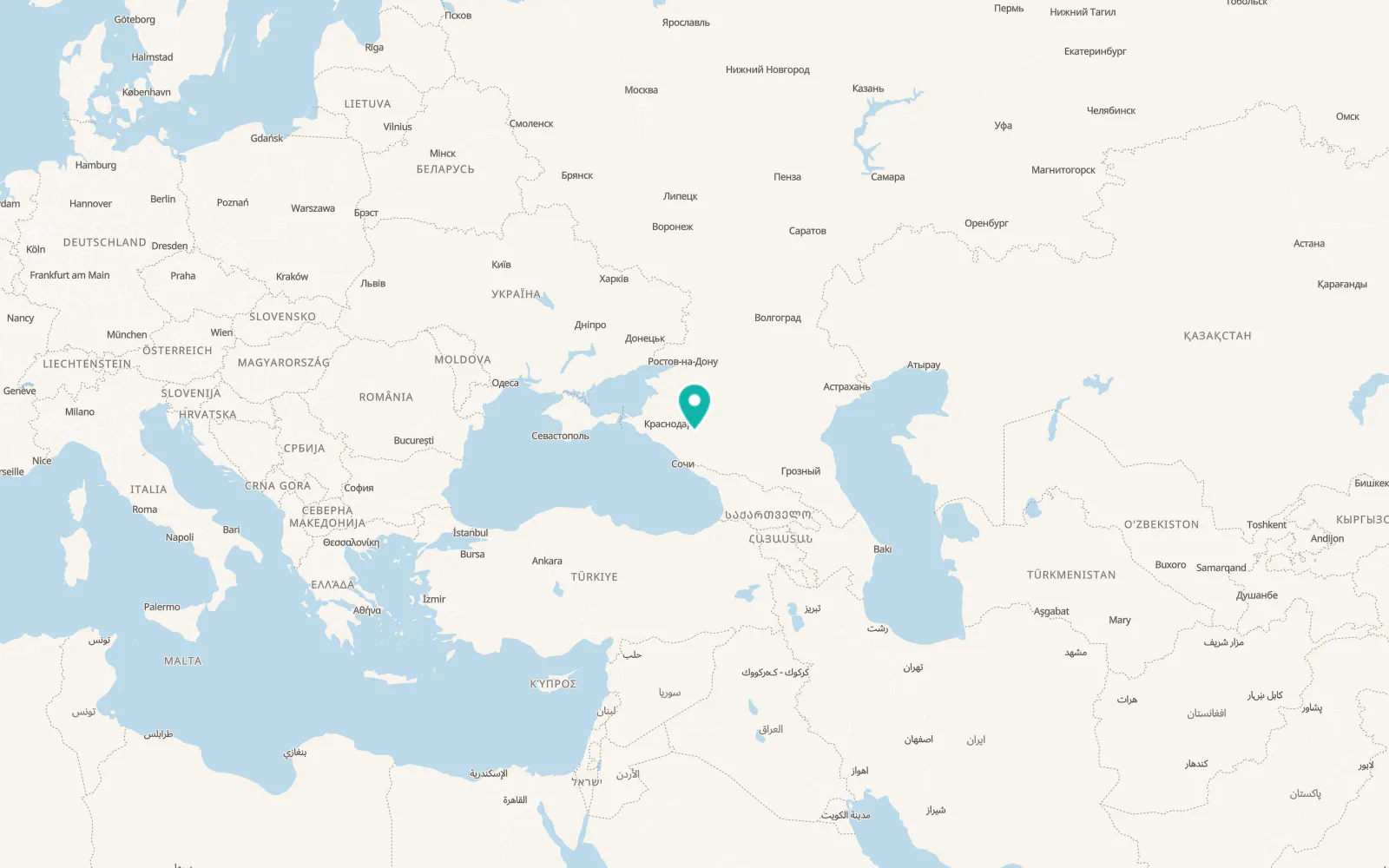 Map of Kuzhorskaya