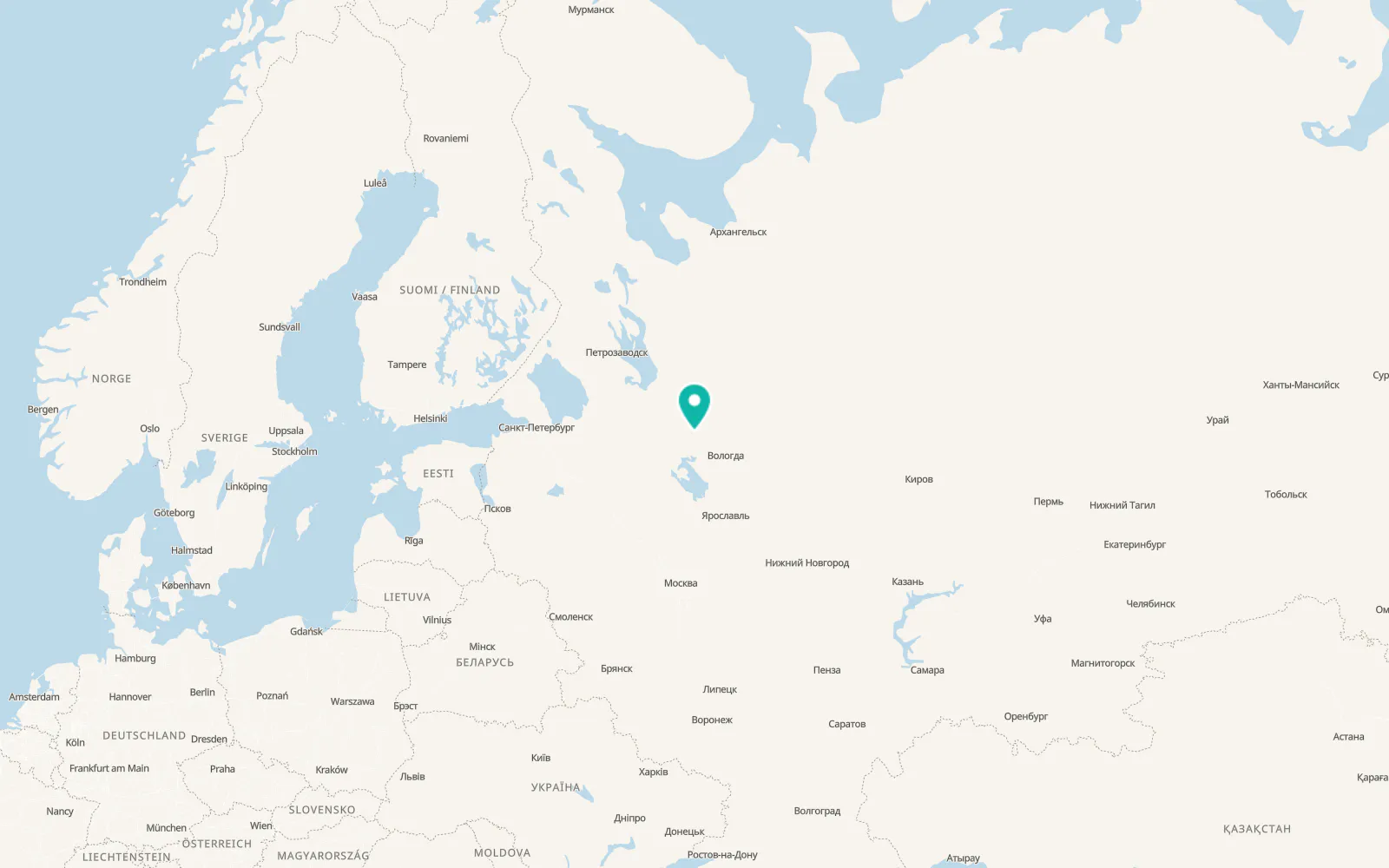 Map of Kuzino
