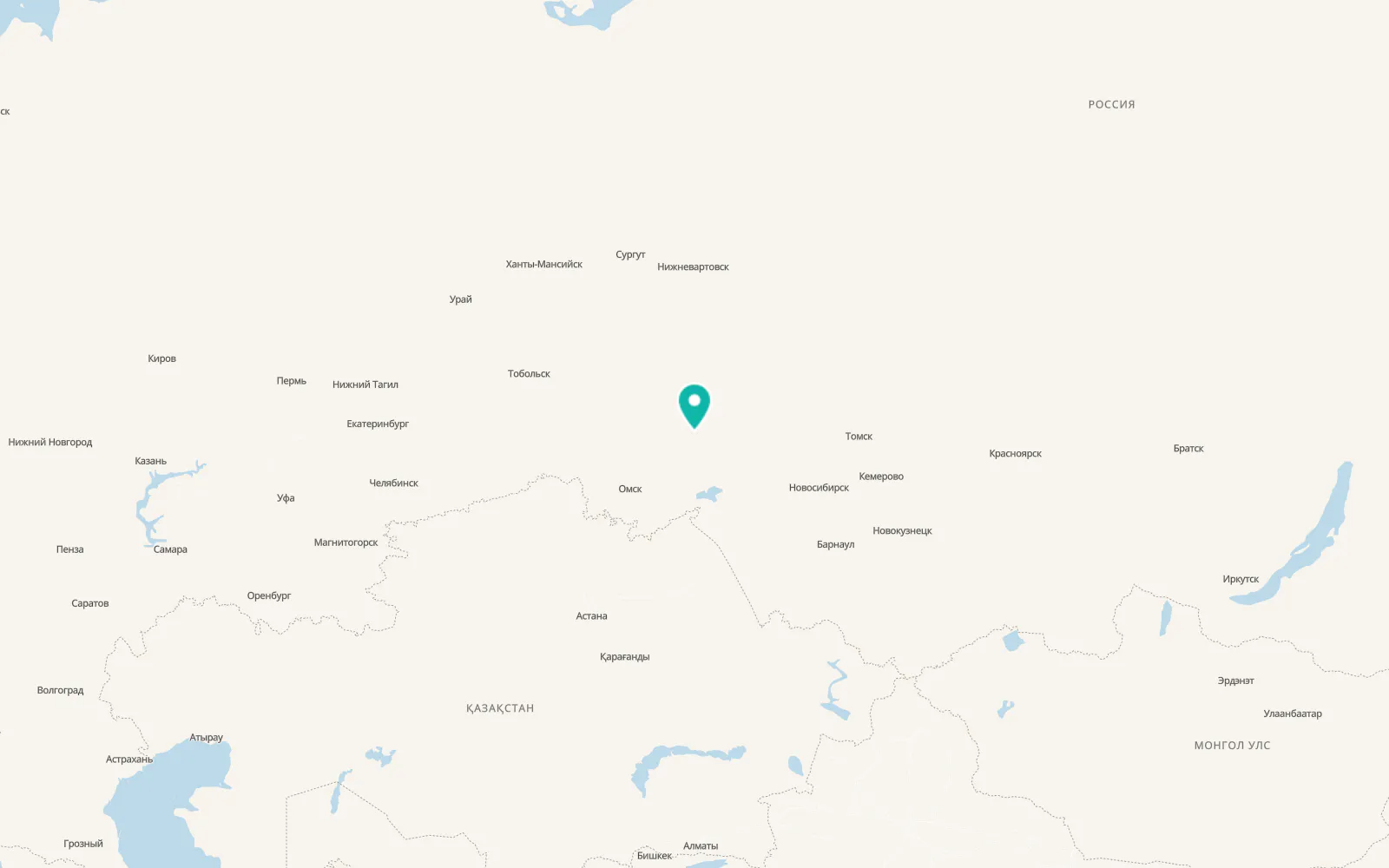 Map of Kyshtovka