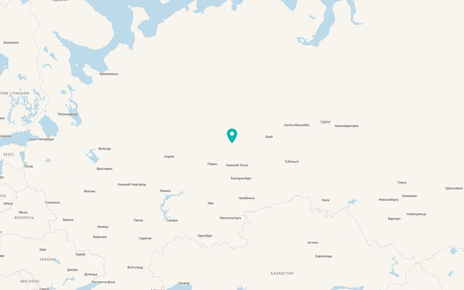 Map of Kytlym