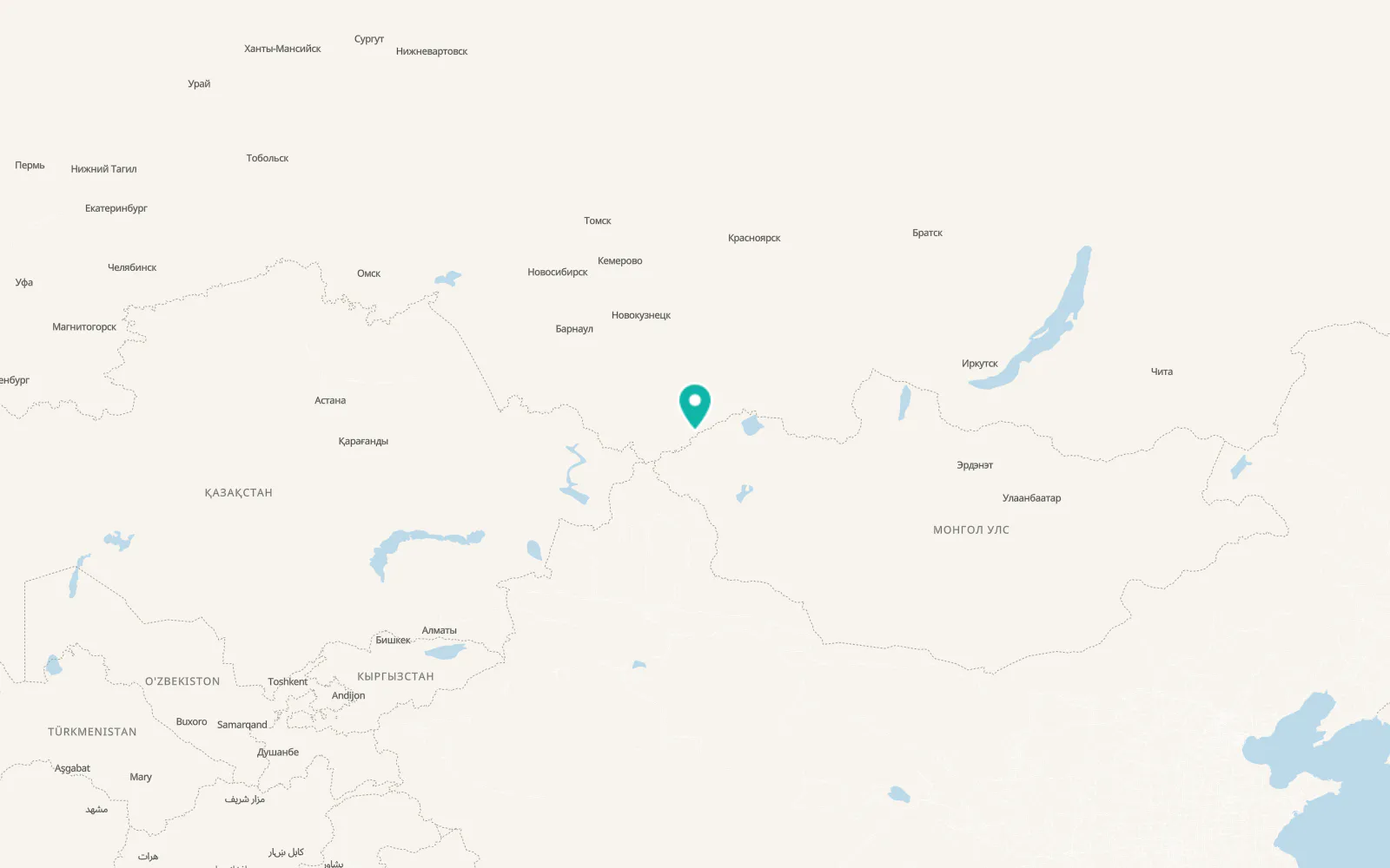 Map of Kyzyl-Khaya