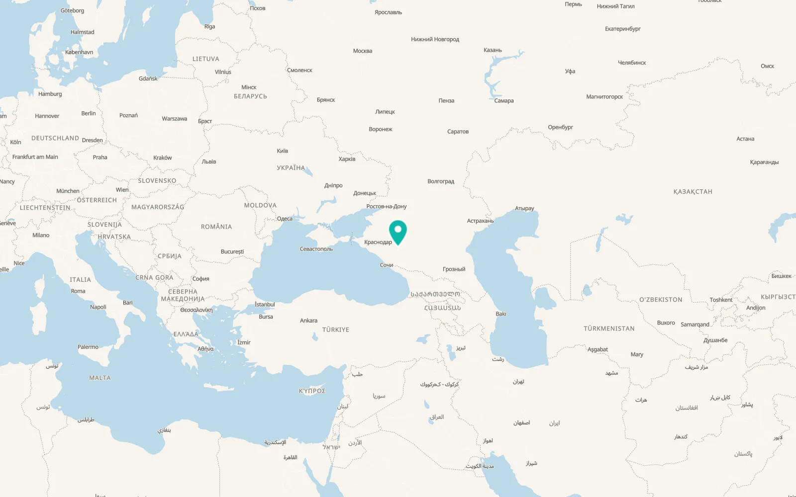 Map of Labinsk