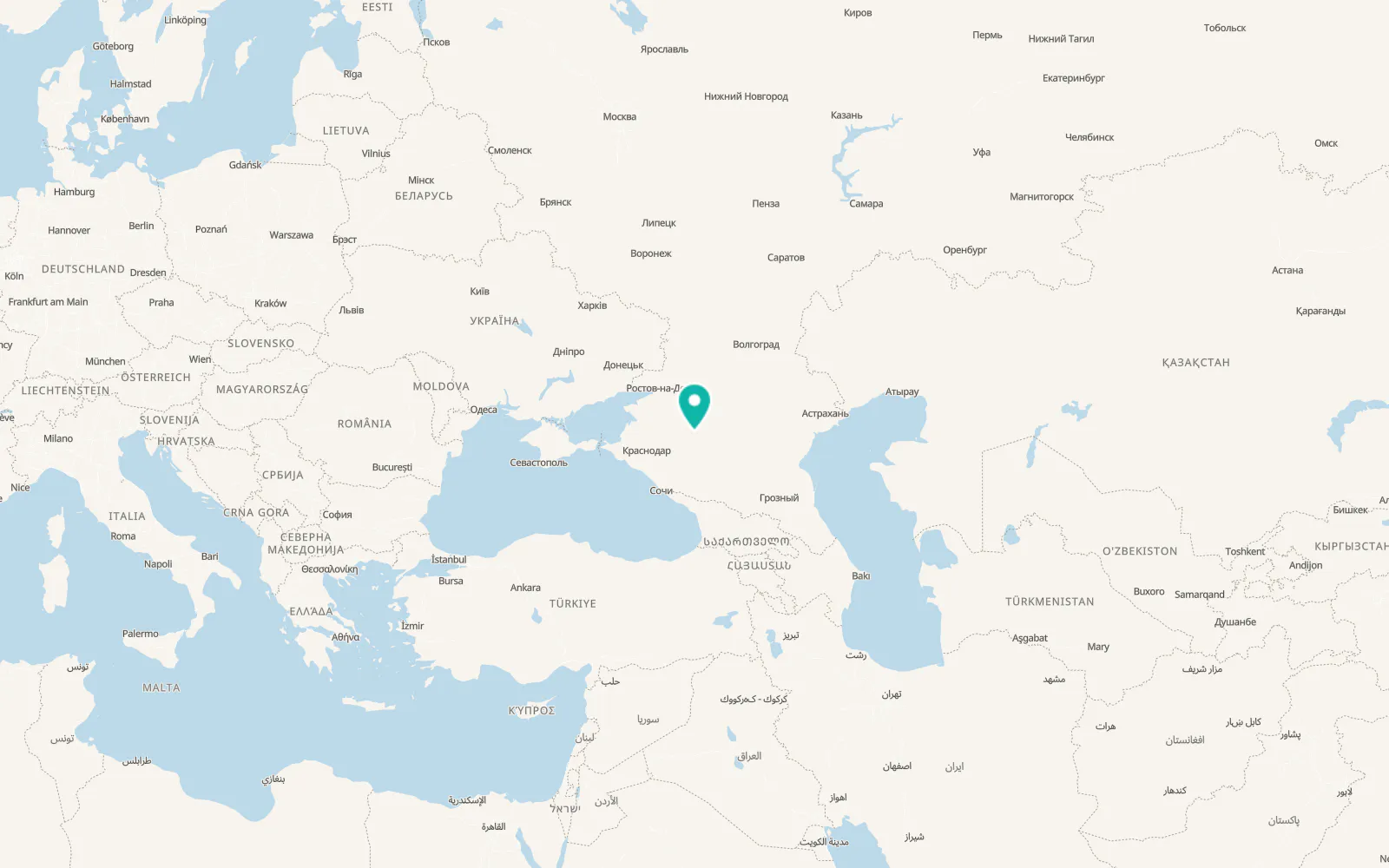 Map of Ladovskaya Balka