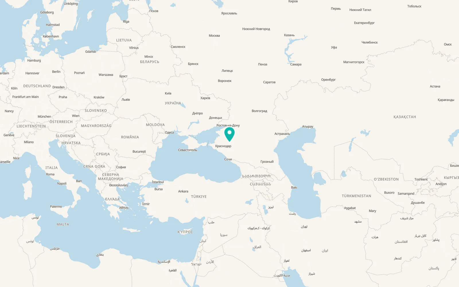 Map of Ladozhskaya