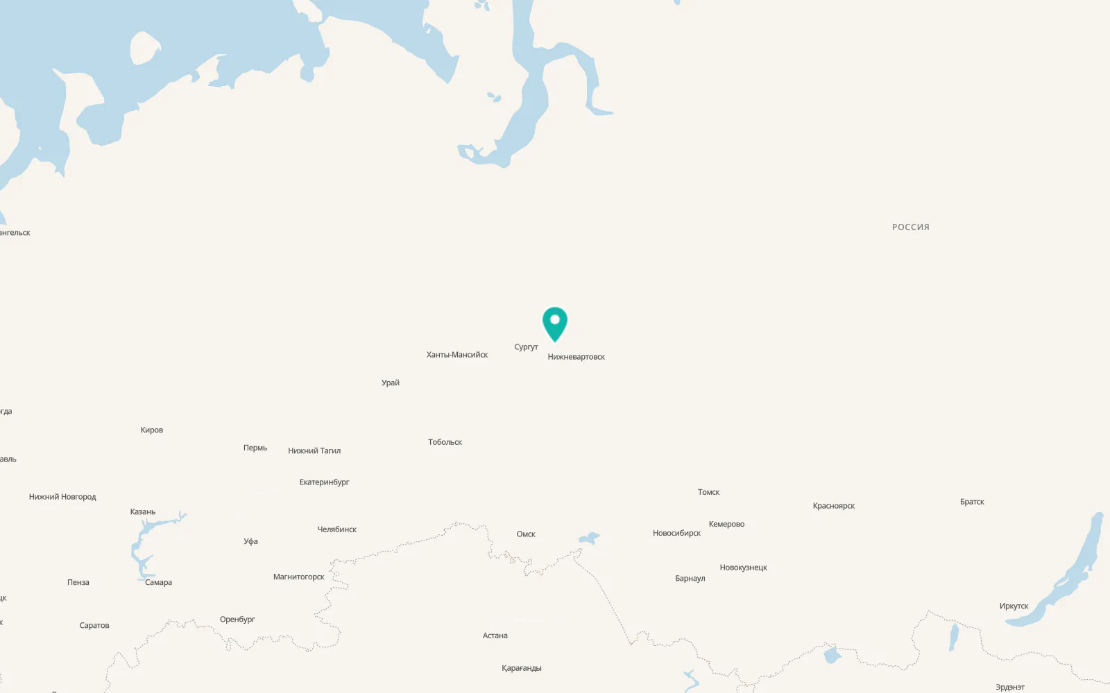 Map of Langepas