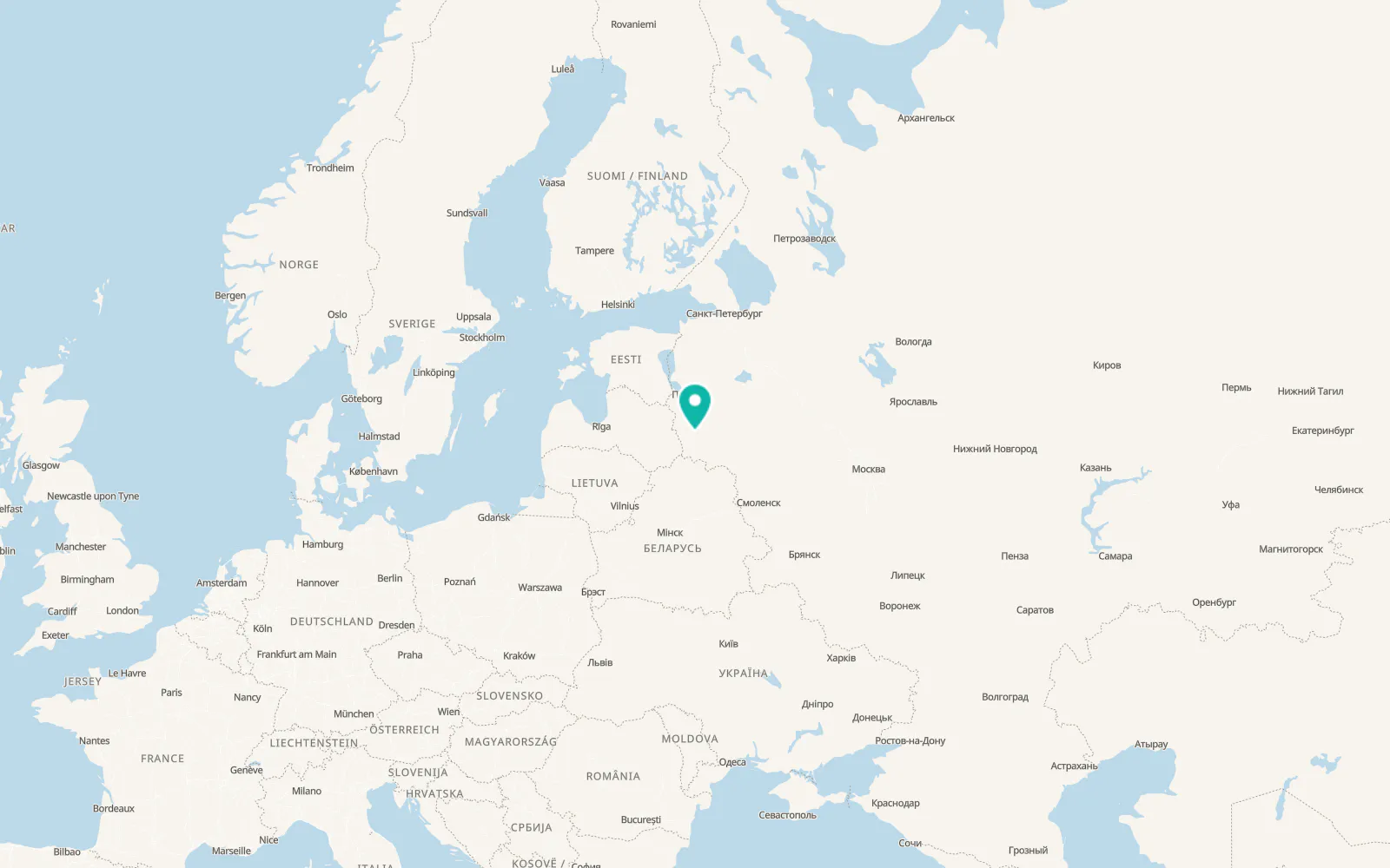 Map of Laptëvo