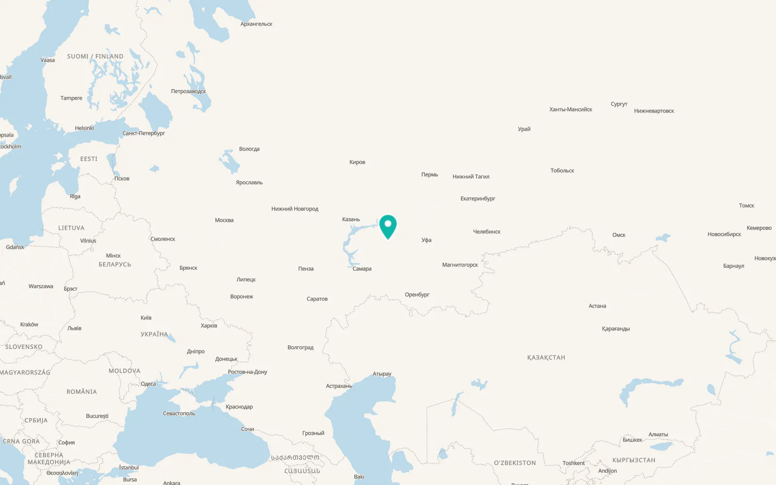 Map of Leninogorsk