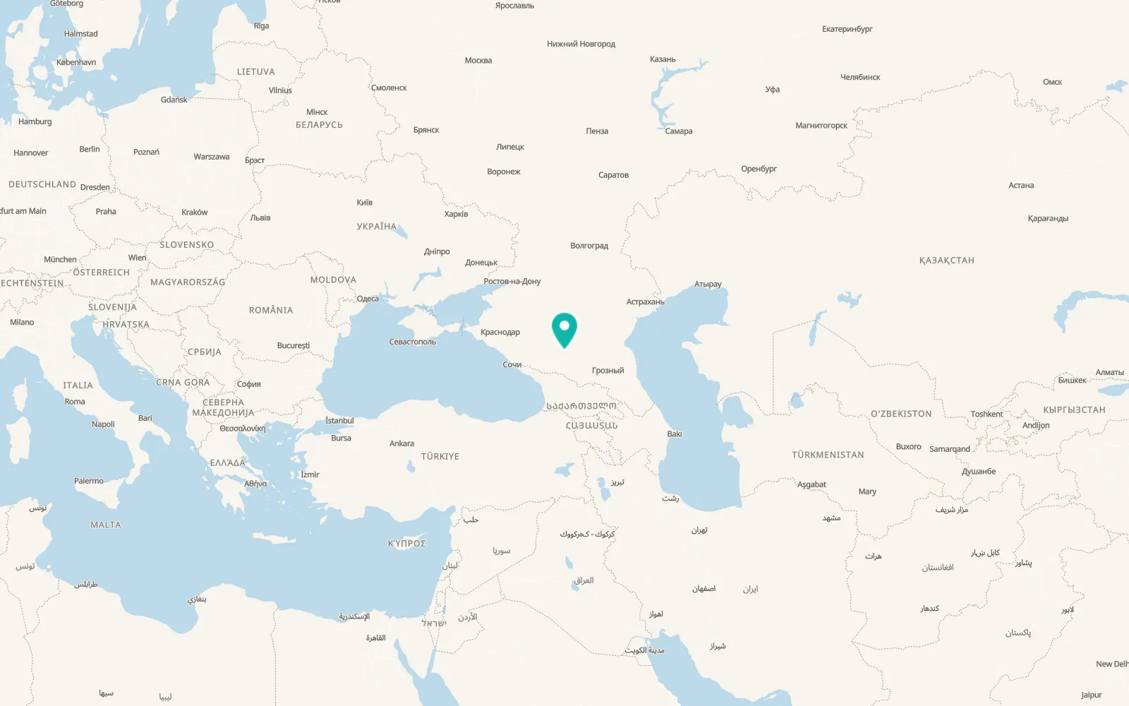 Map of Lermontov