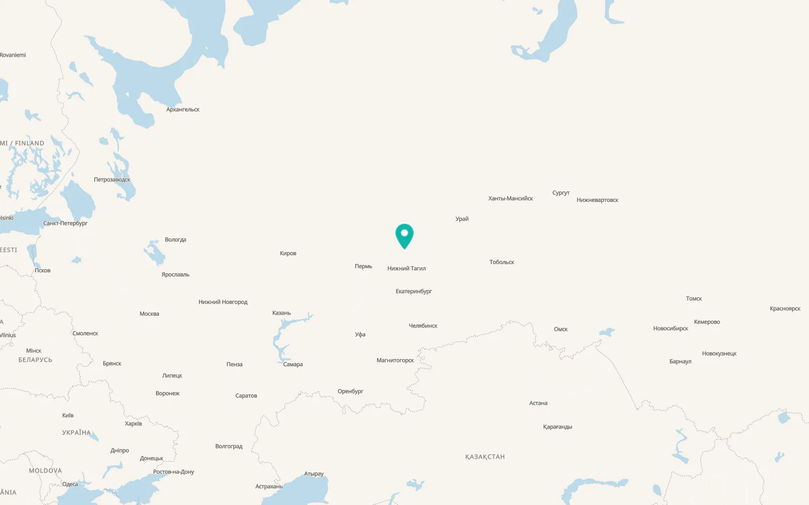Map of Lesnoy