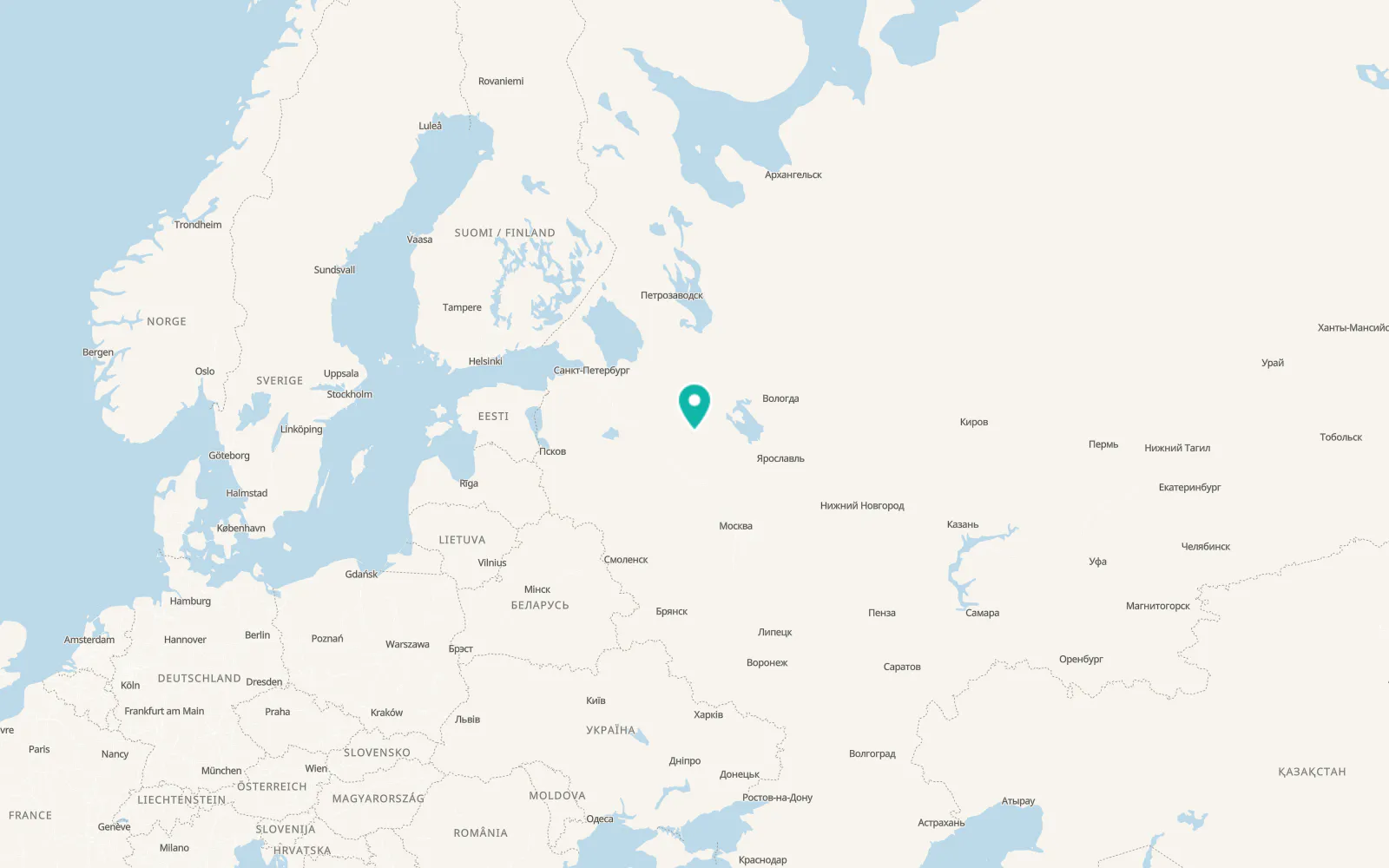 Map of Lesnoye