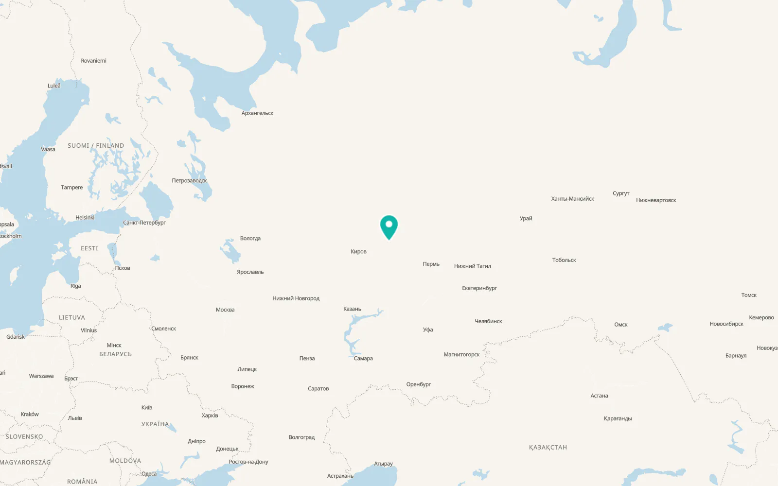 Map of Lesnyye Polyany