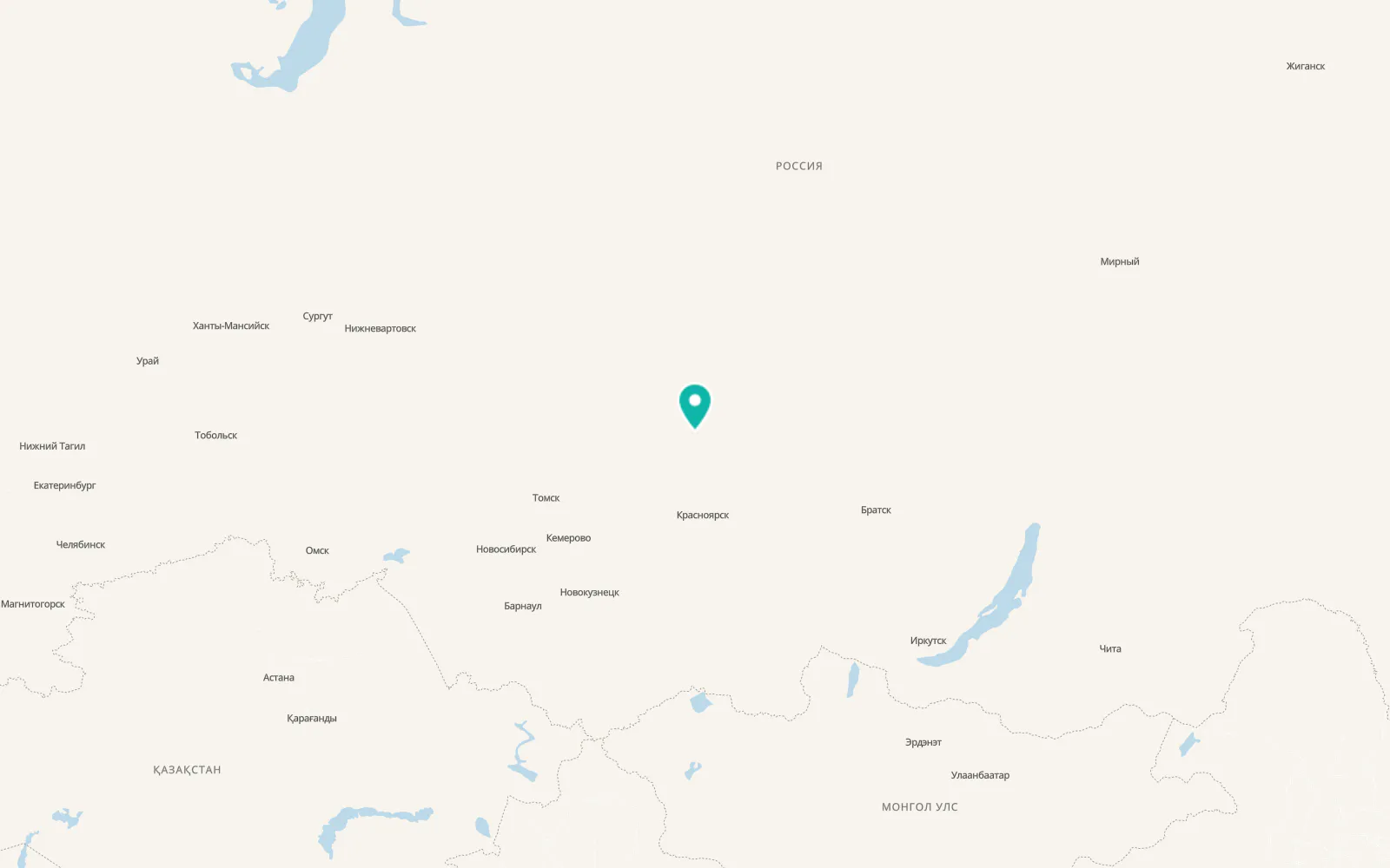 Map of Lesosibirsk