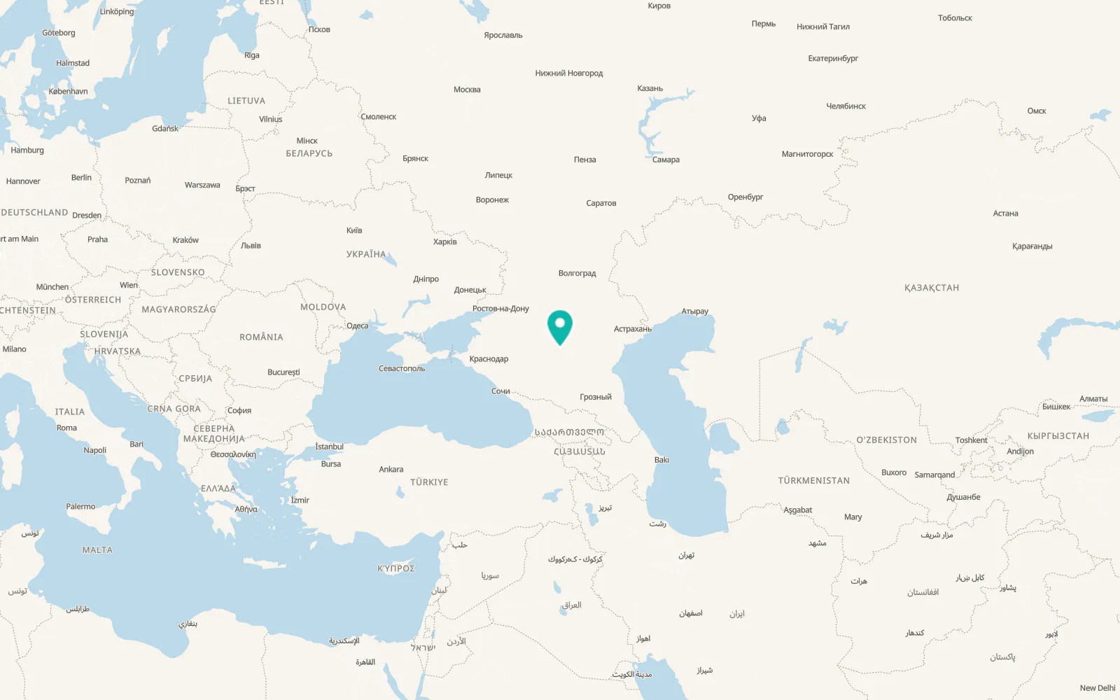 Map of Letnyaya Stavka