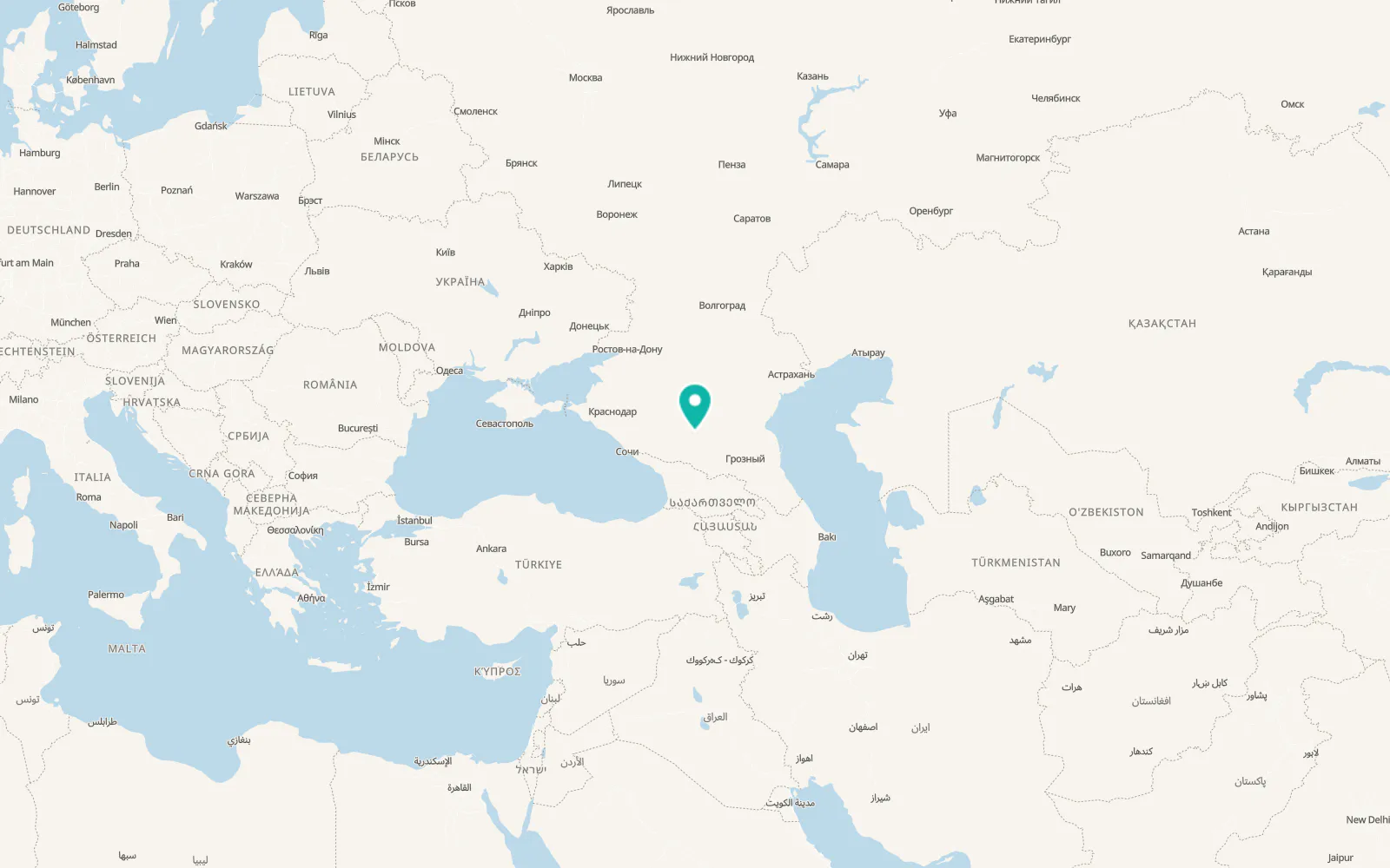 Map of Levokumka