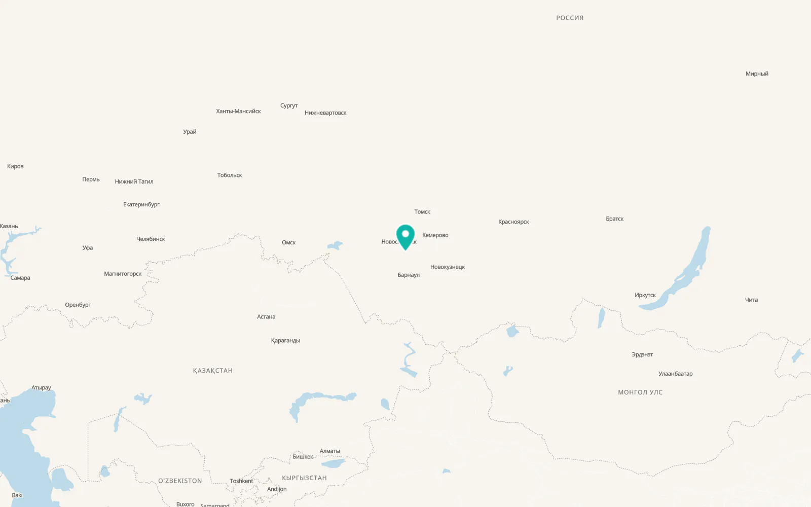 Map of Listvyanskiy