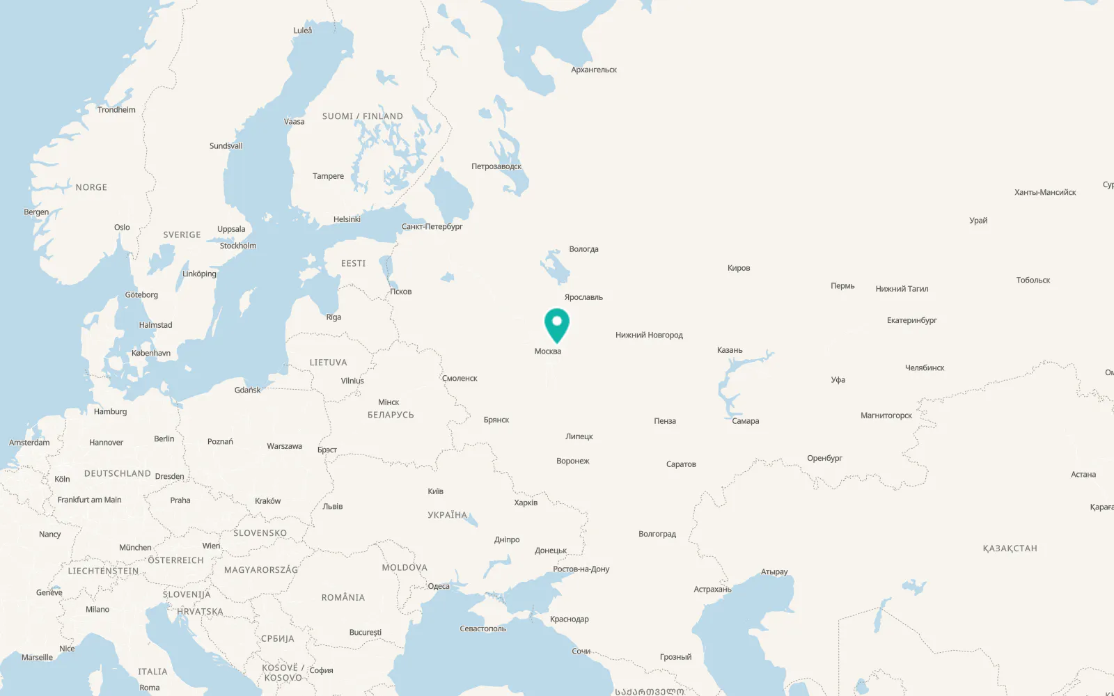 Map of Losino-Petrovskiy