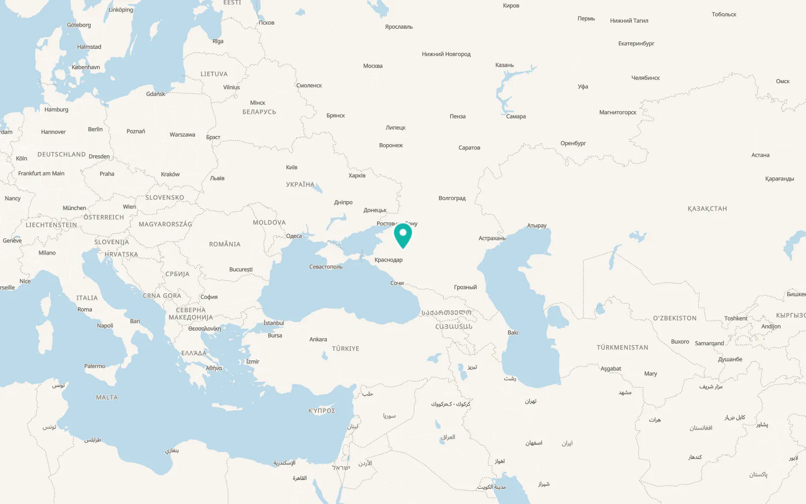 Map of Lovlinskaya
