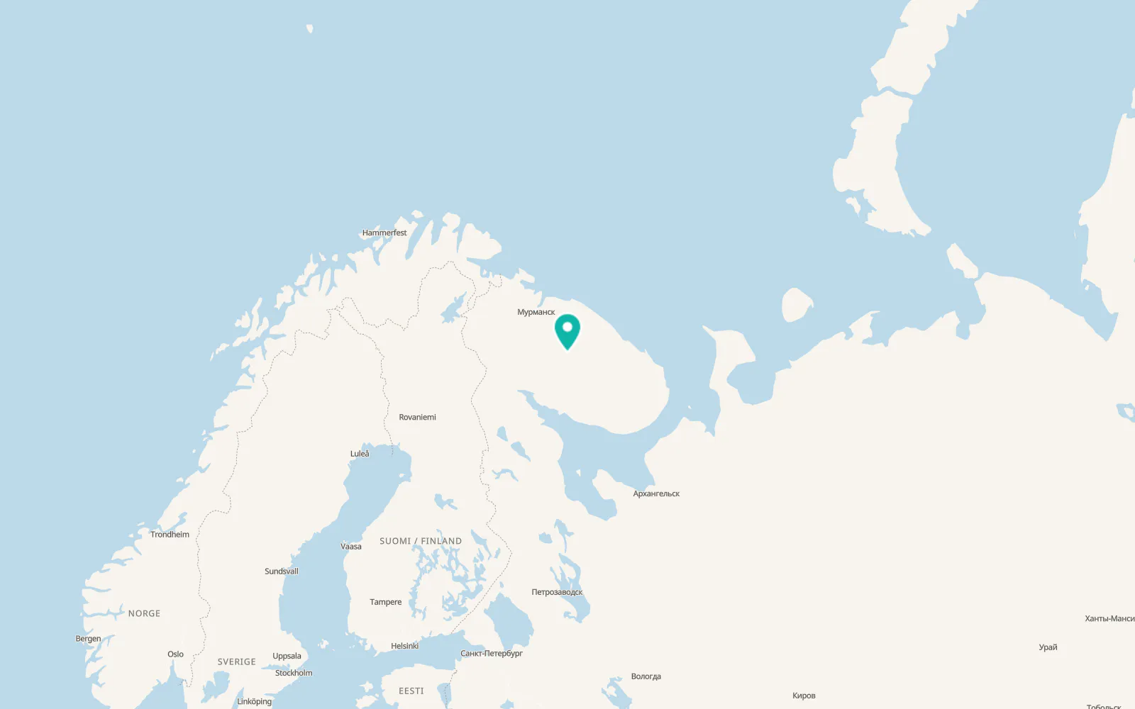 Map of Lovozero