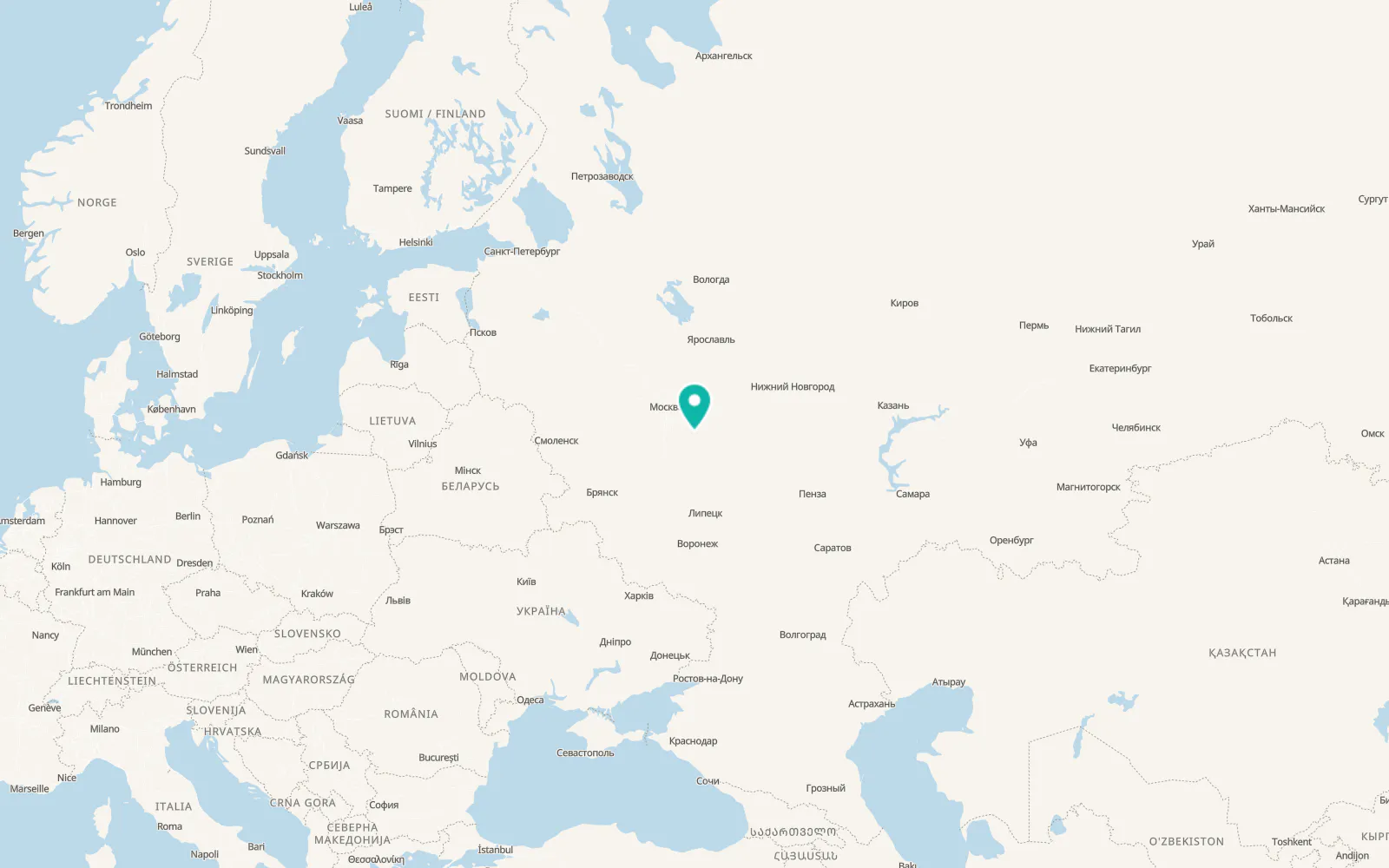 Map of Lukhovitsy