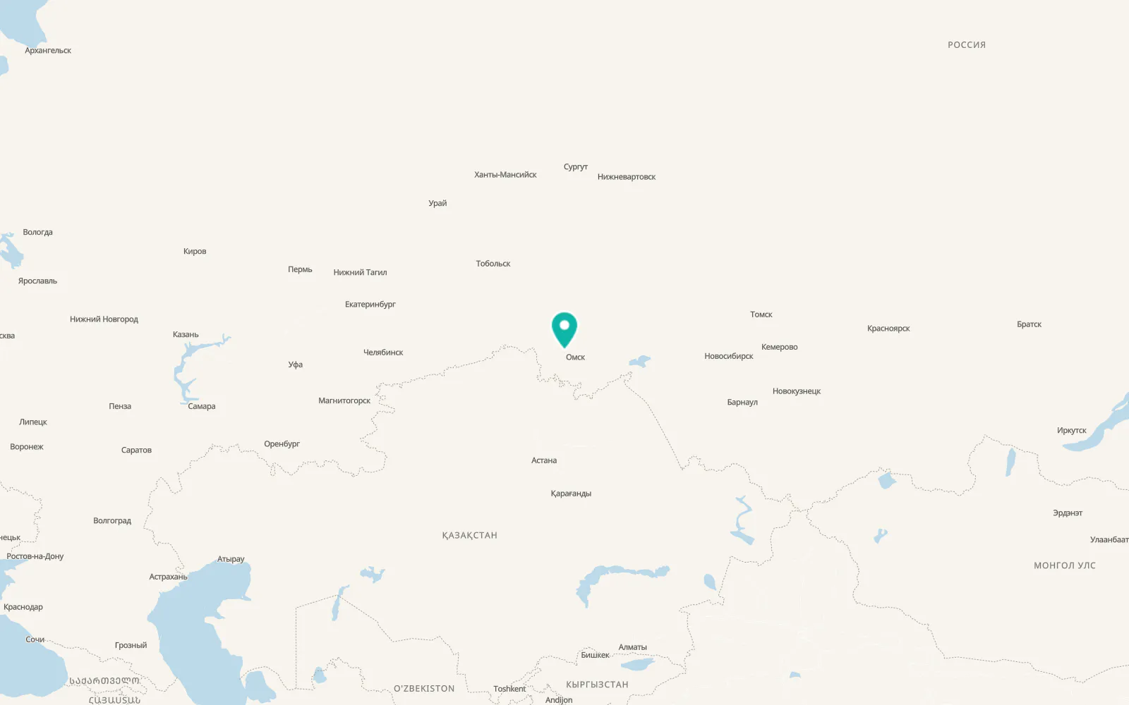 Map of Lyubinskiy