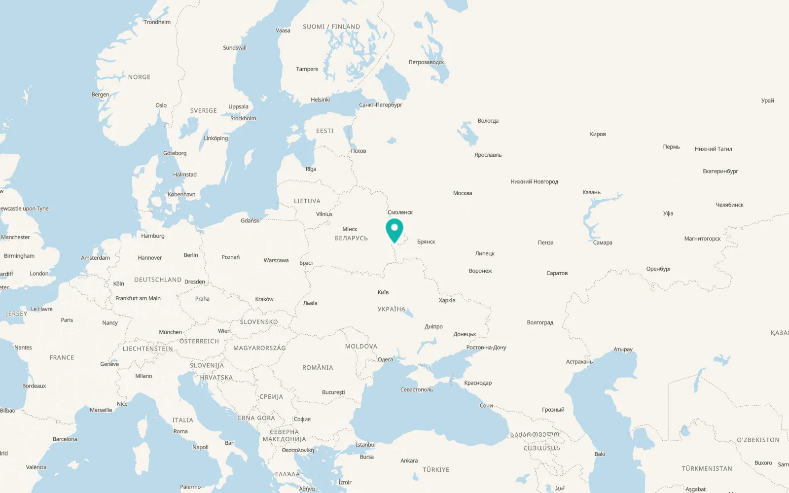 Map of Lyubovsho
