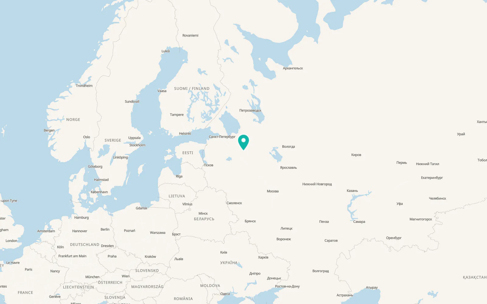 Map of Lyubytino