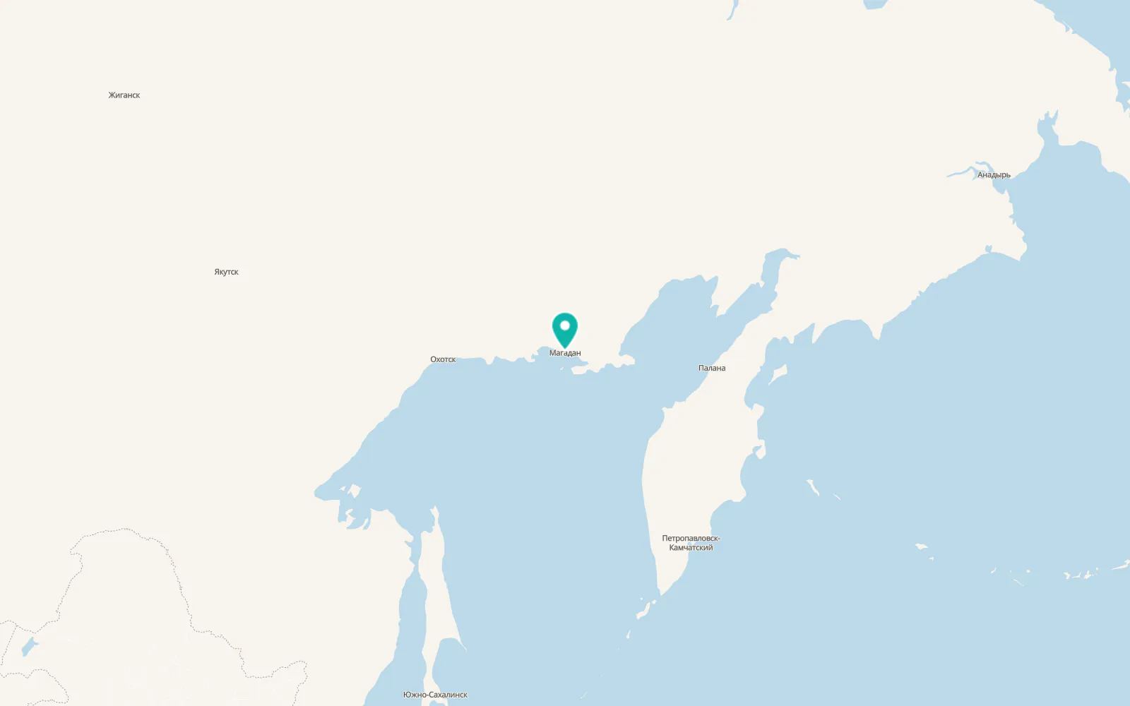 Map of Magadan