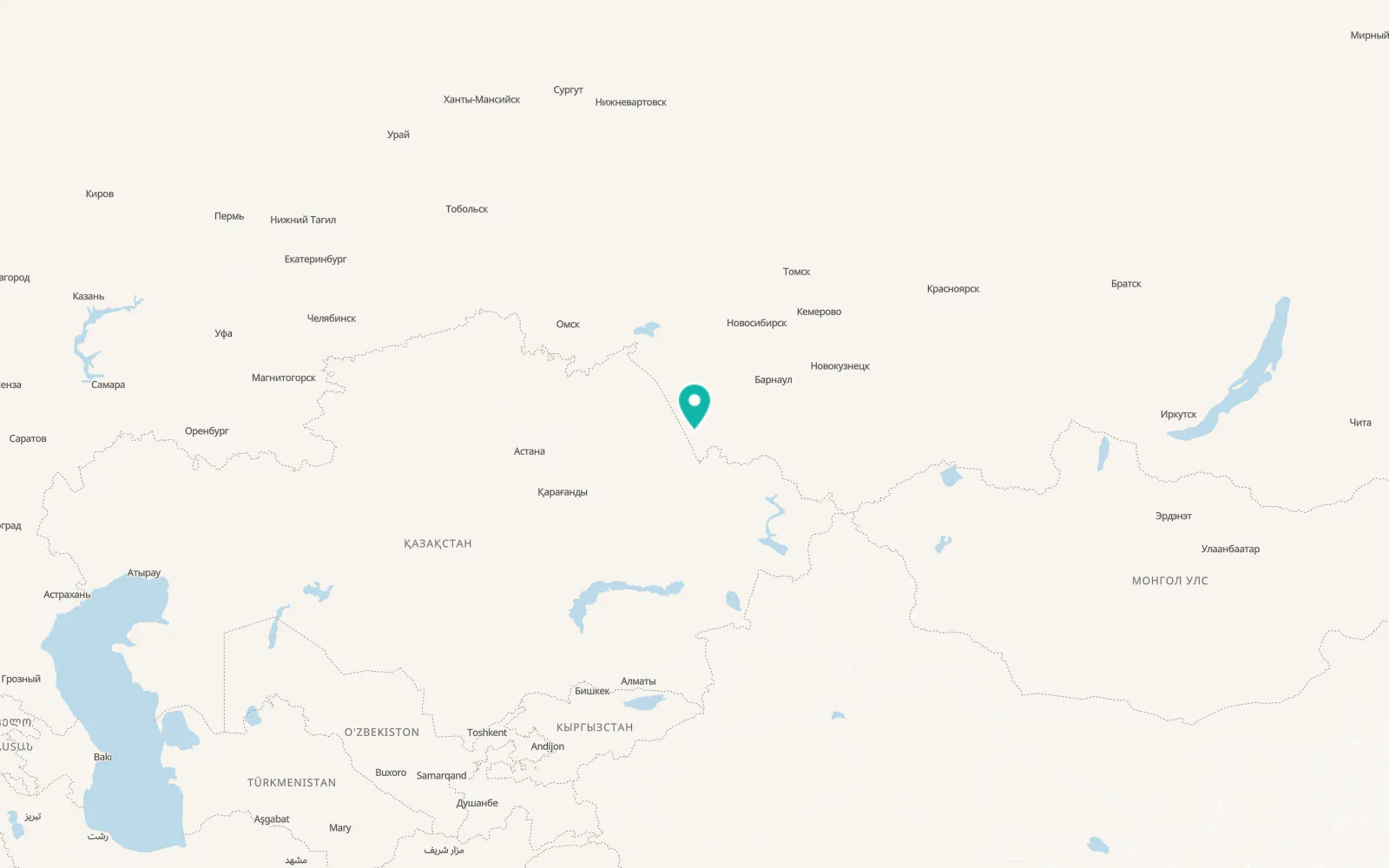 Map of Malinovoye Ozero