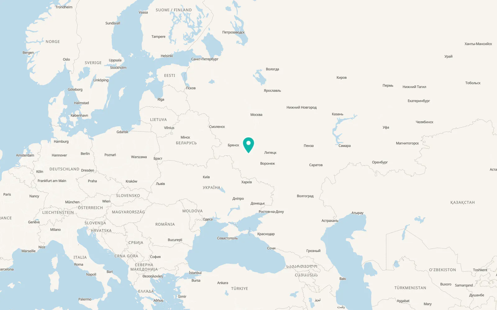 Map of Maloarkhangel’sk