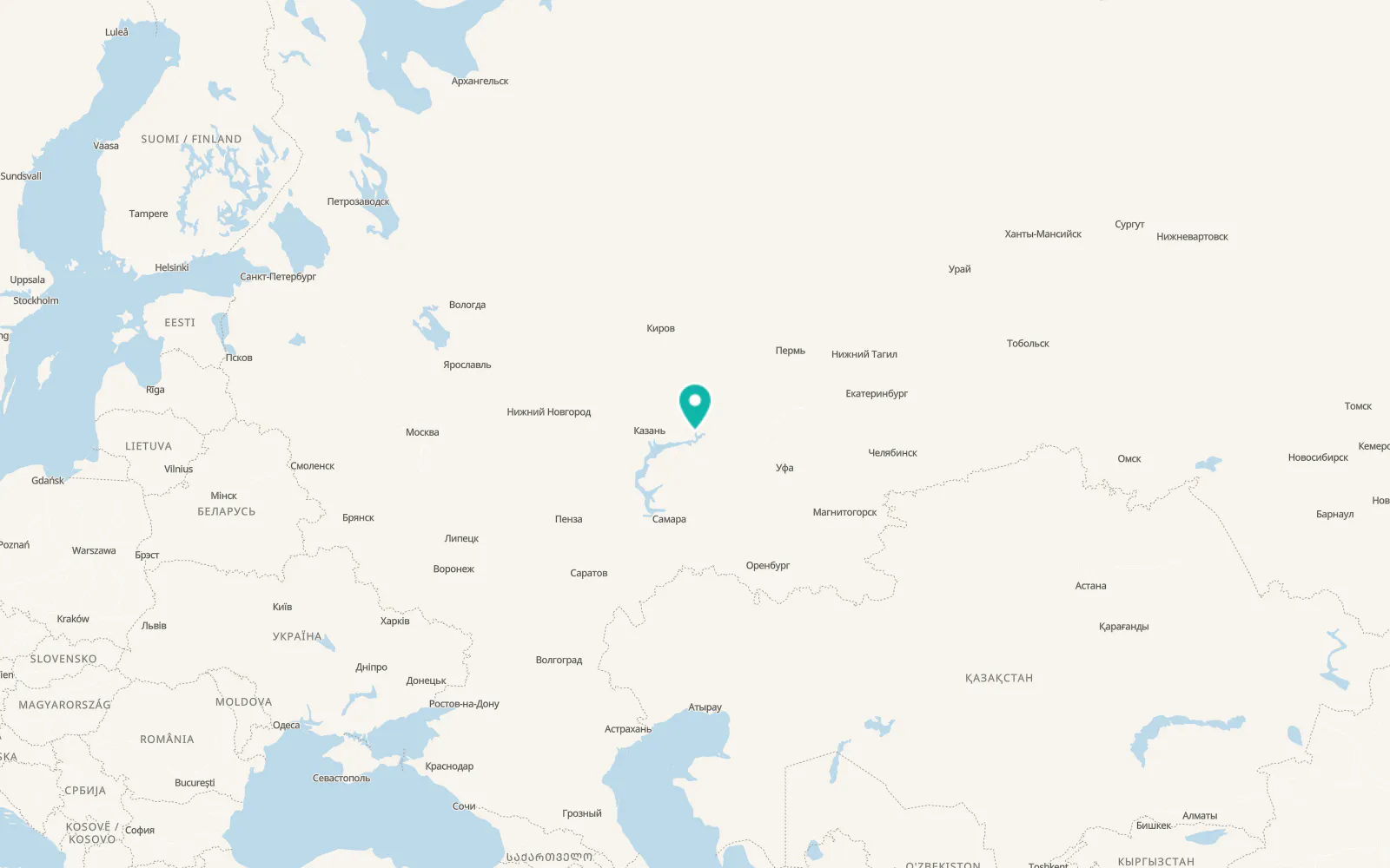 Map of Mamadysh