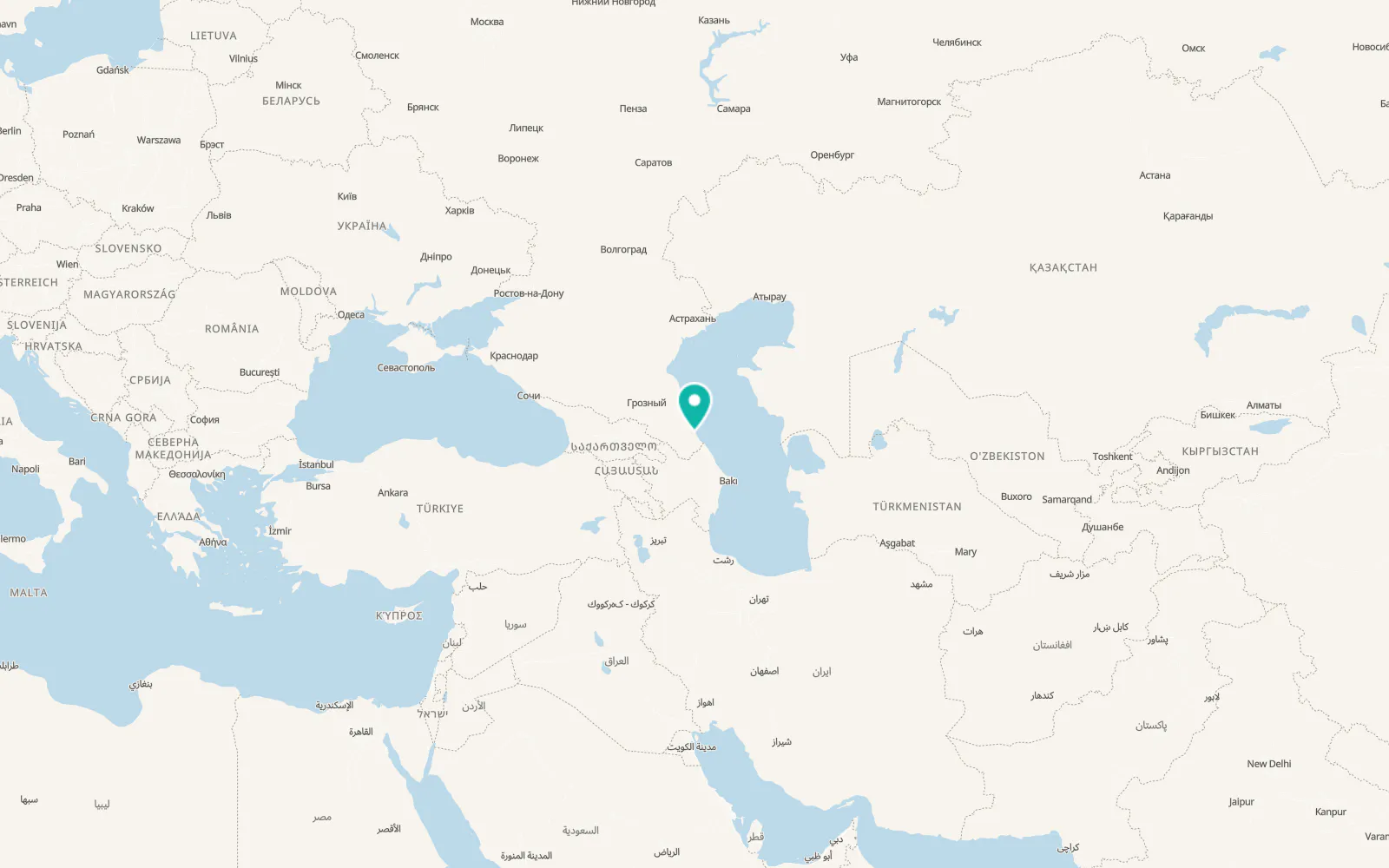 Map of Mamedkala