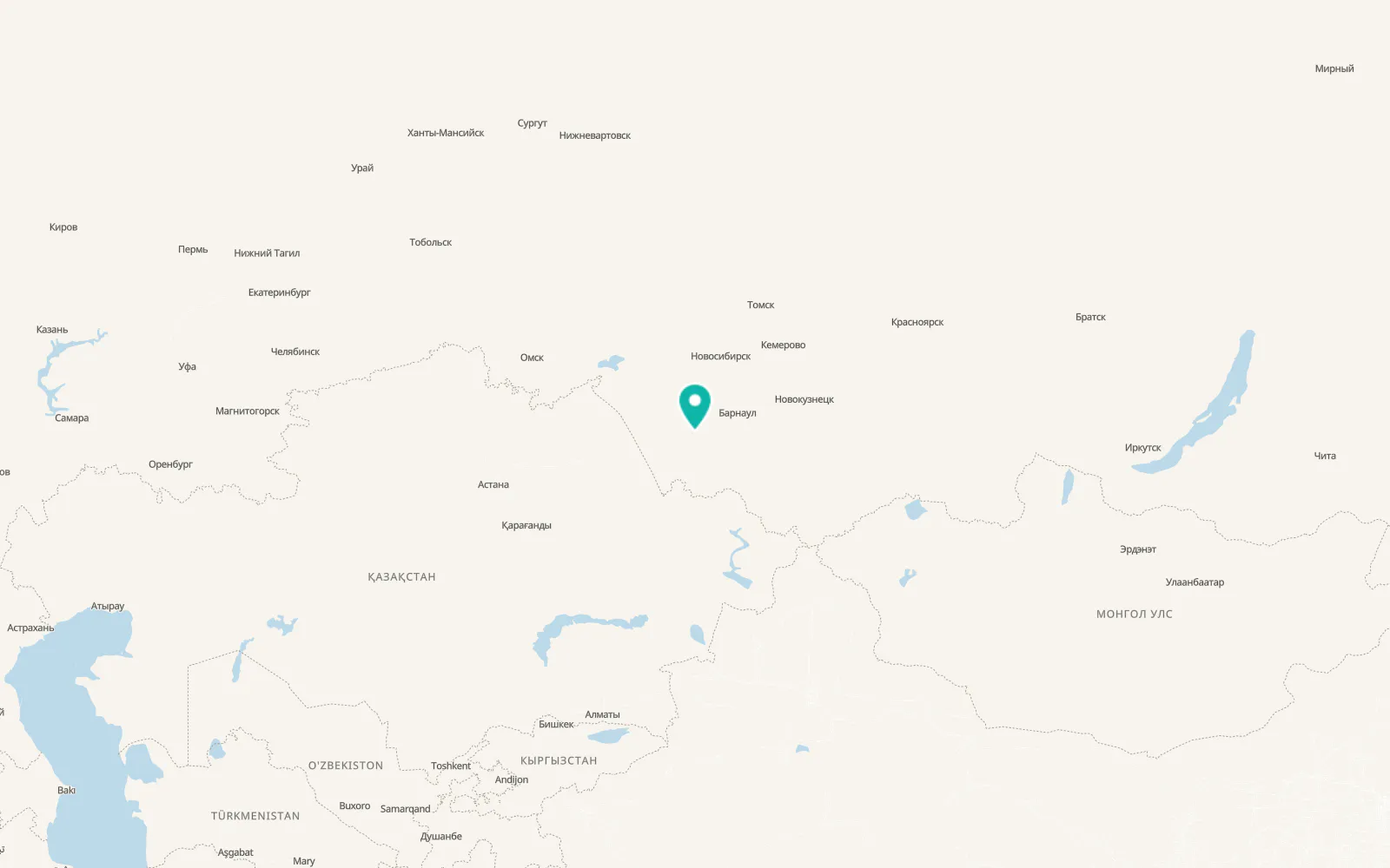 Map of Mamontovo