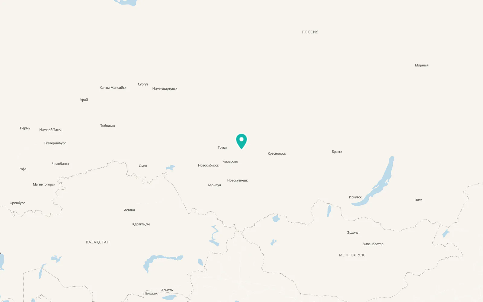 Map of Mariinsk