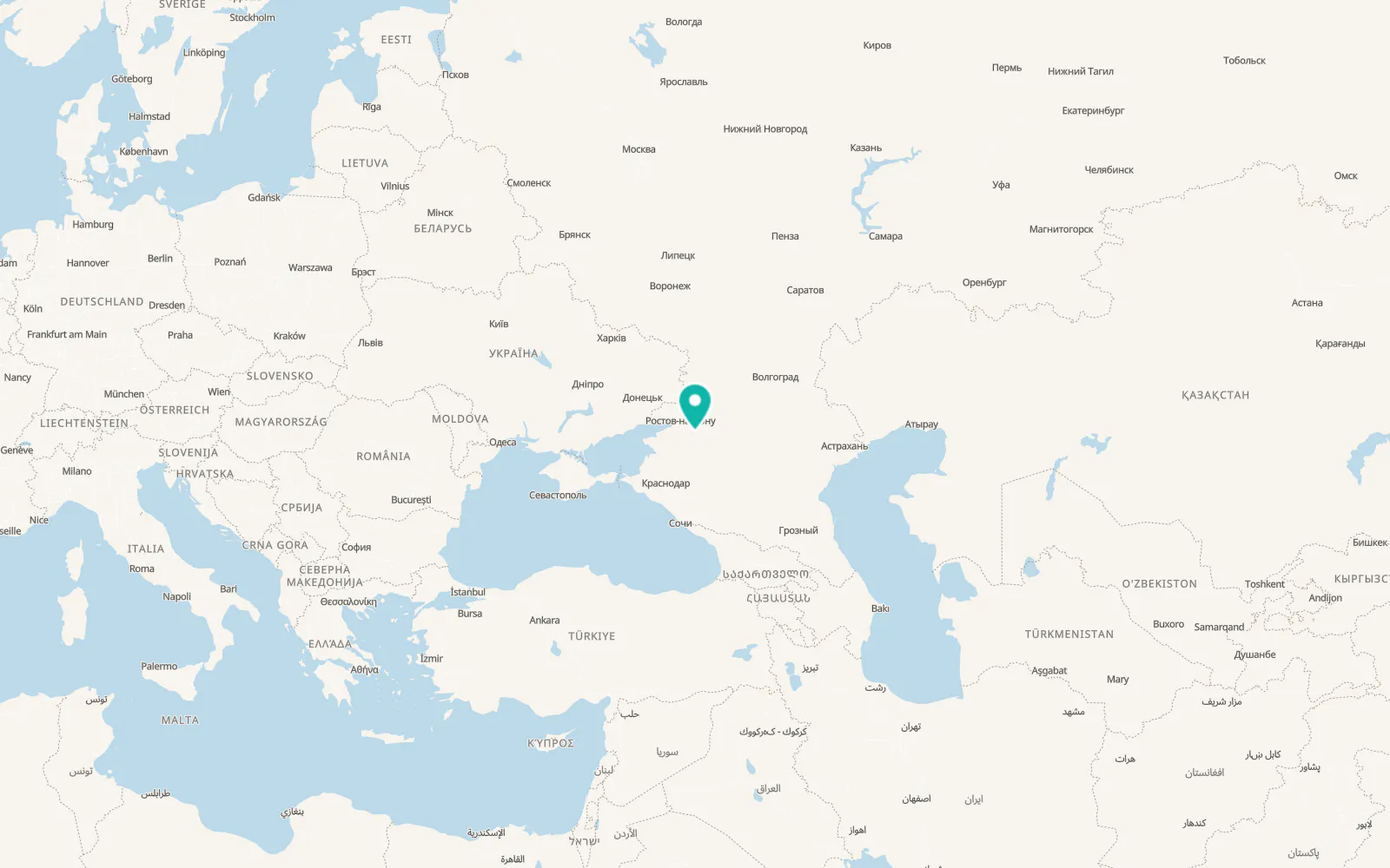 Map of Mechetinskaya