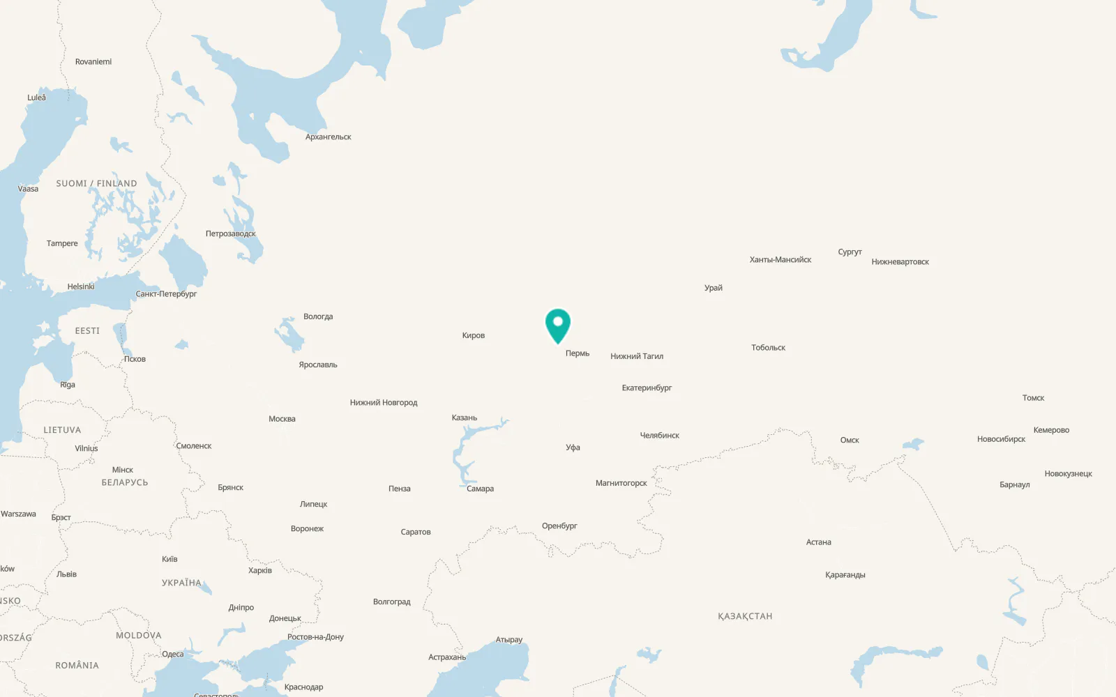 Map of Mendeleyevo