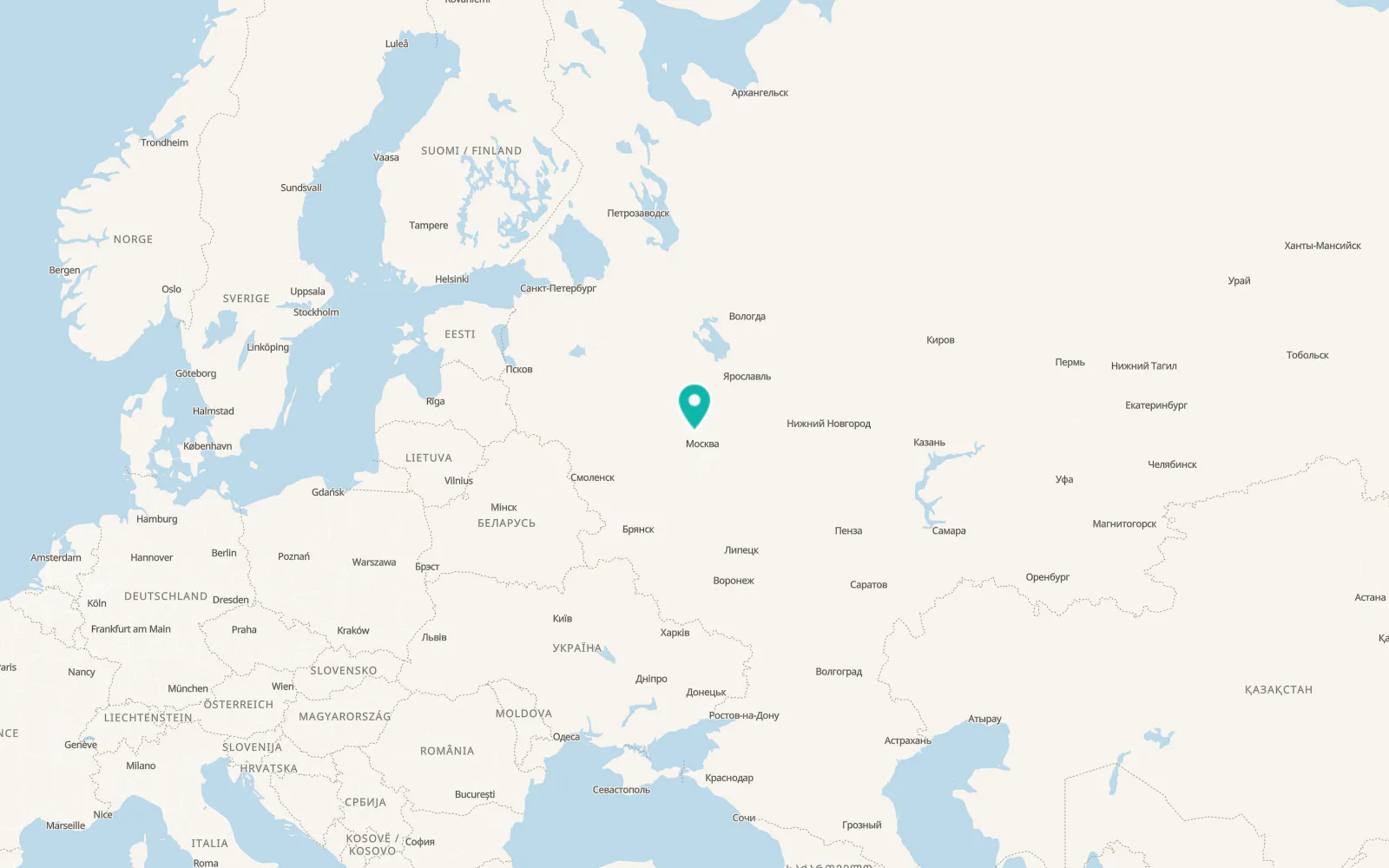Map of Mendeleyevo