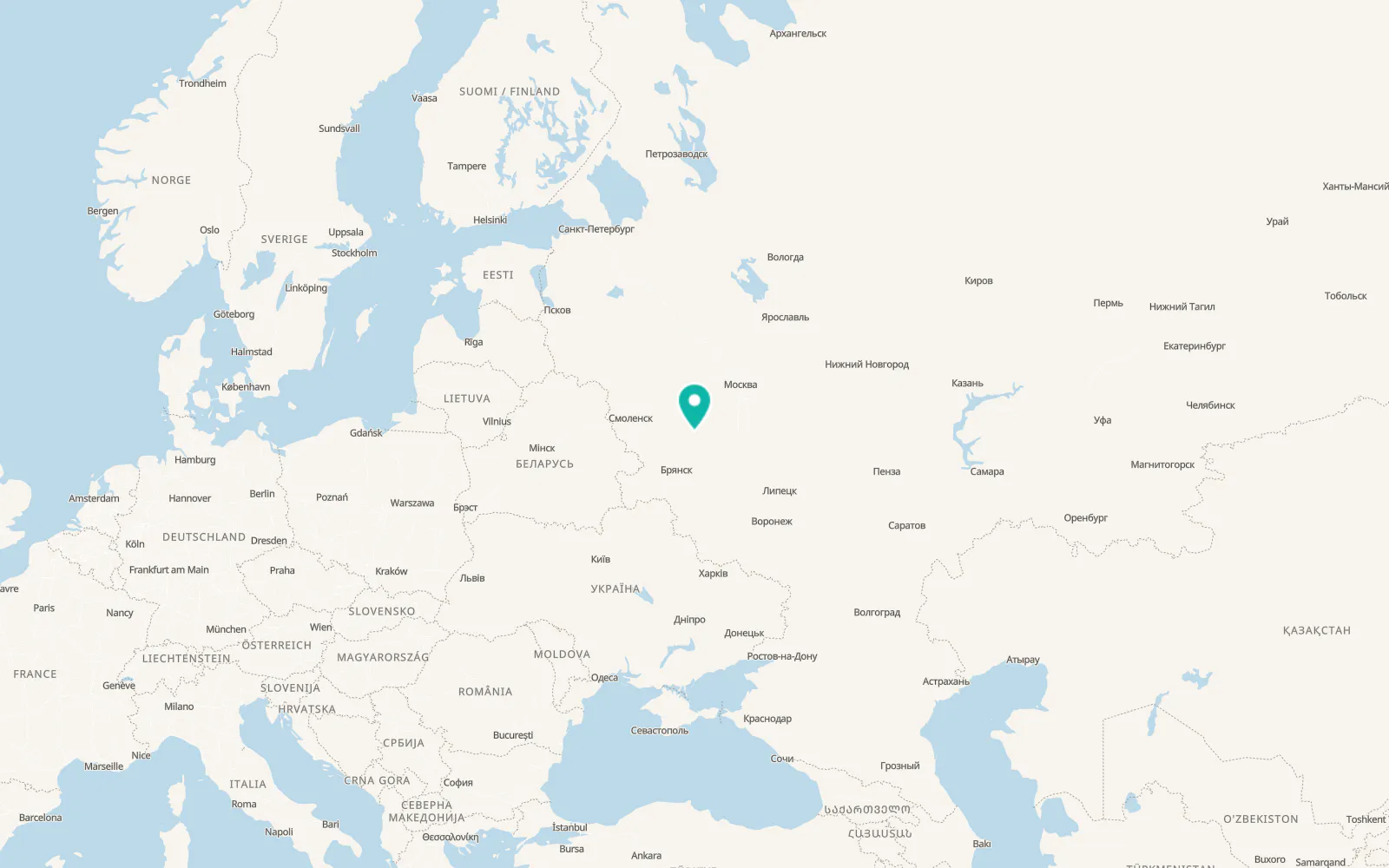 Map of Meshchovsk