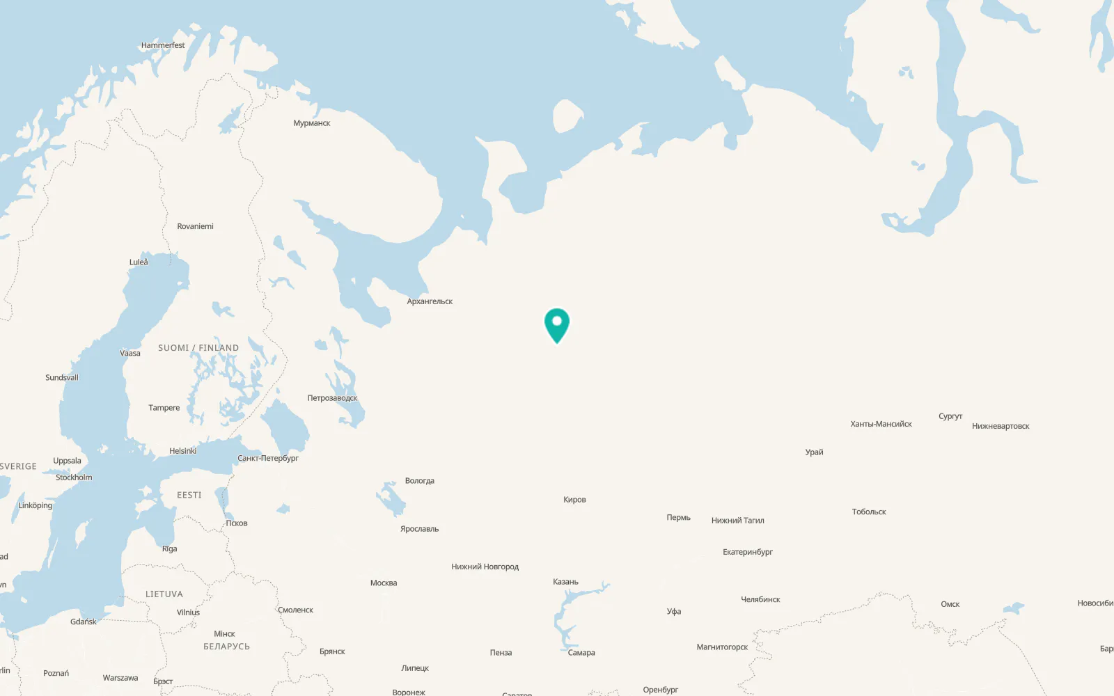 Map of Mezhdurechensk