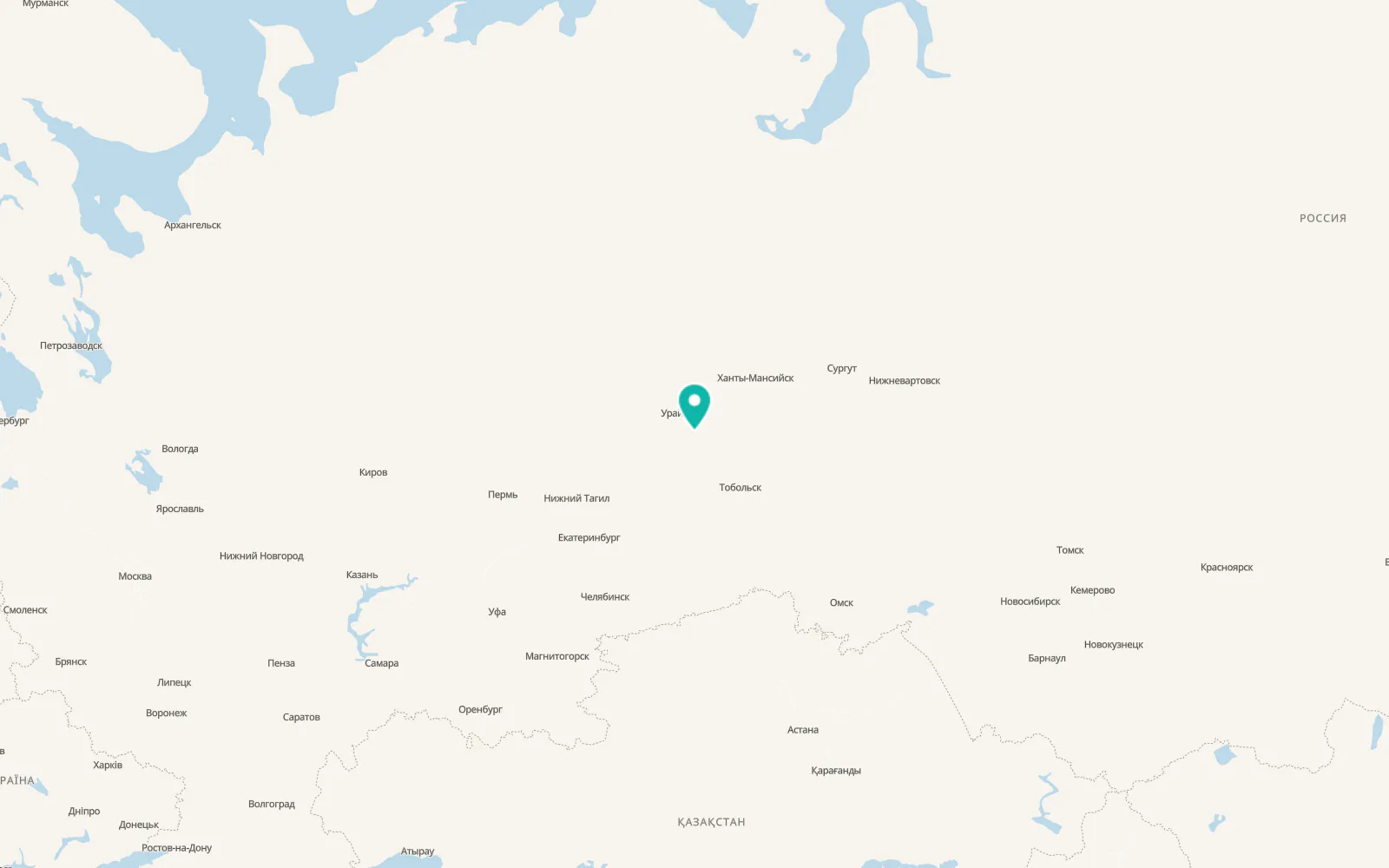 Map of Mezhdurechenskiy