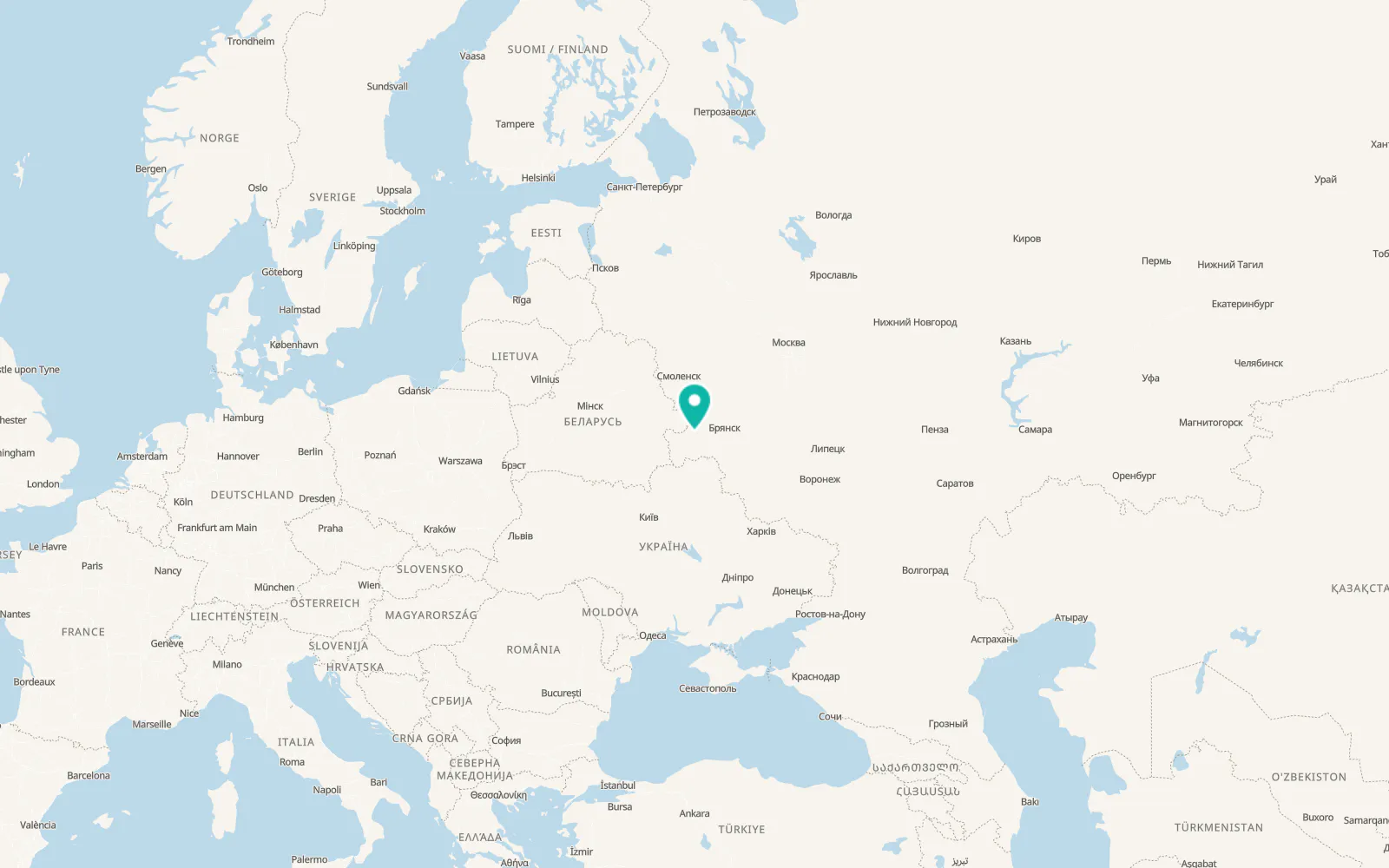 Map of Mglin