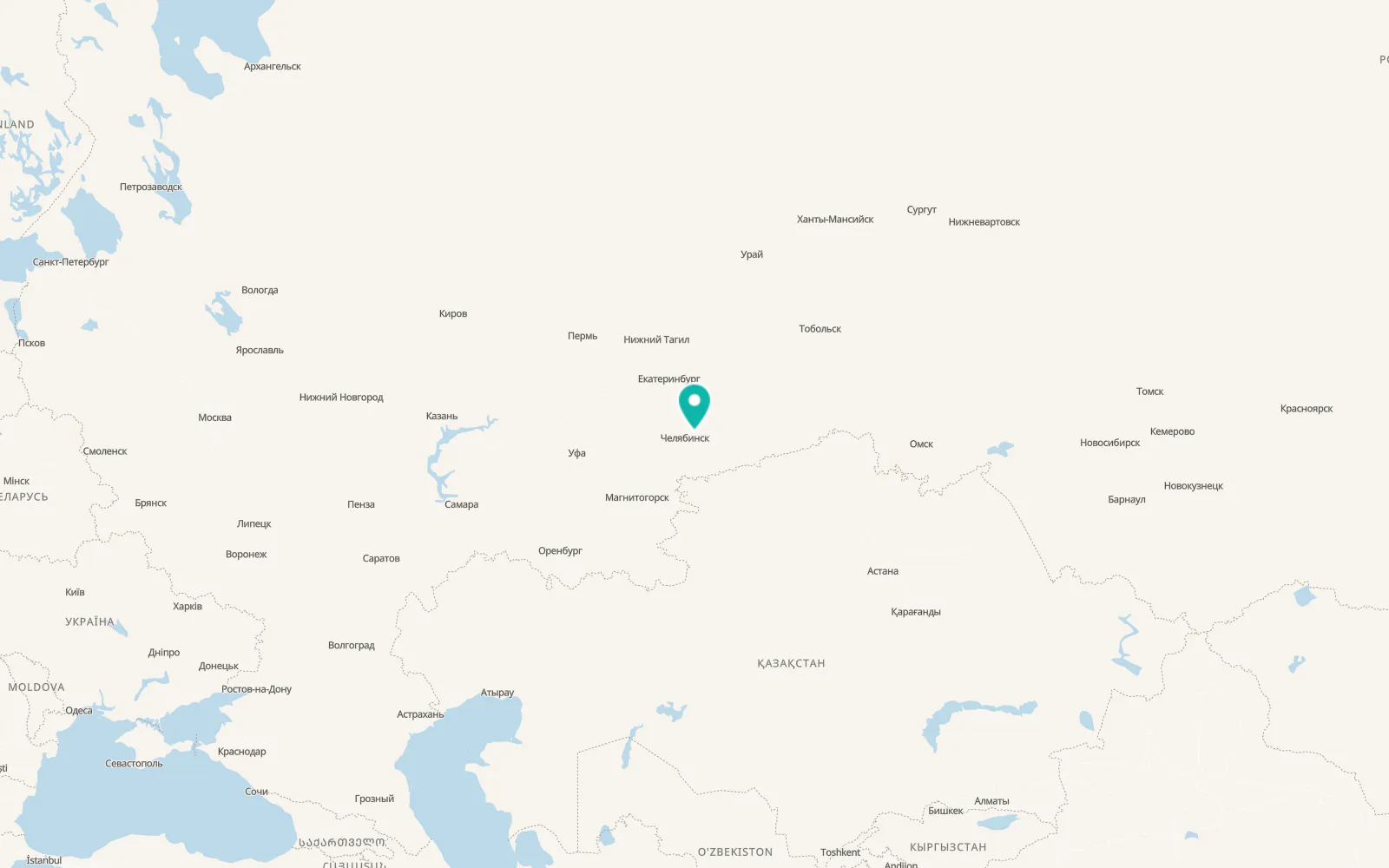Map of Miasskoye