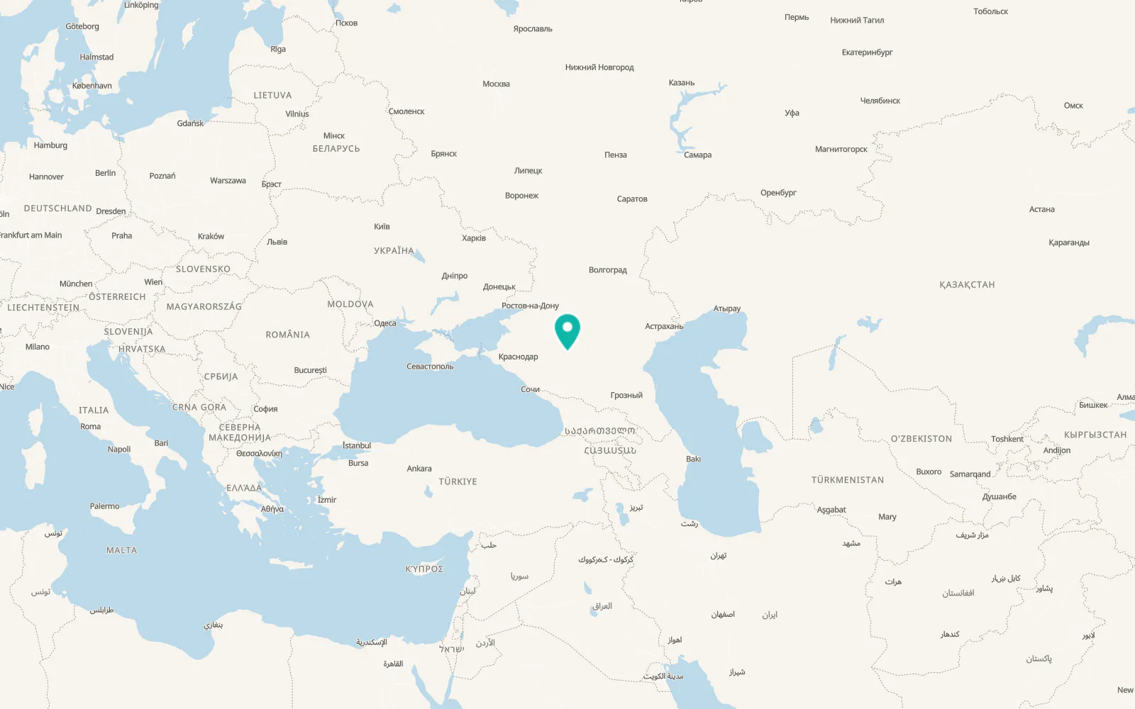 Map of Mikhaylovsk