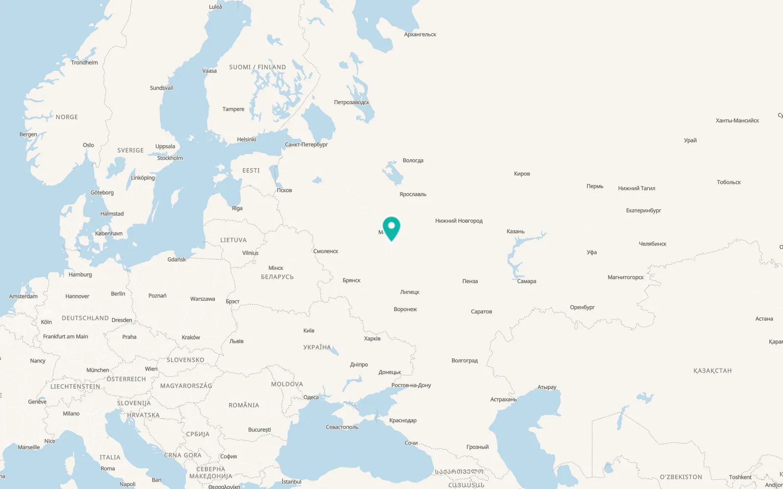 Map of Mikhnëvo