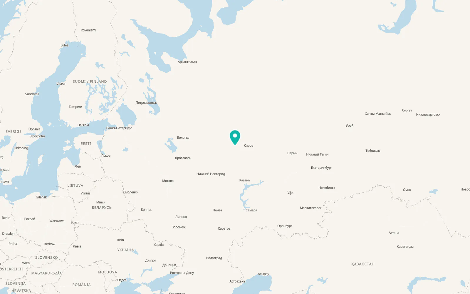 Map of Mirnyy