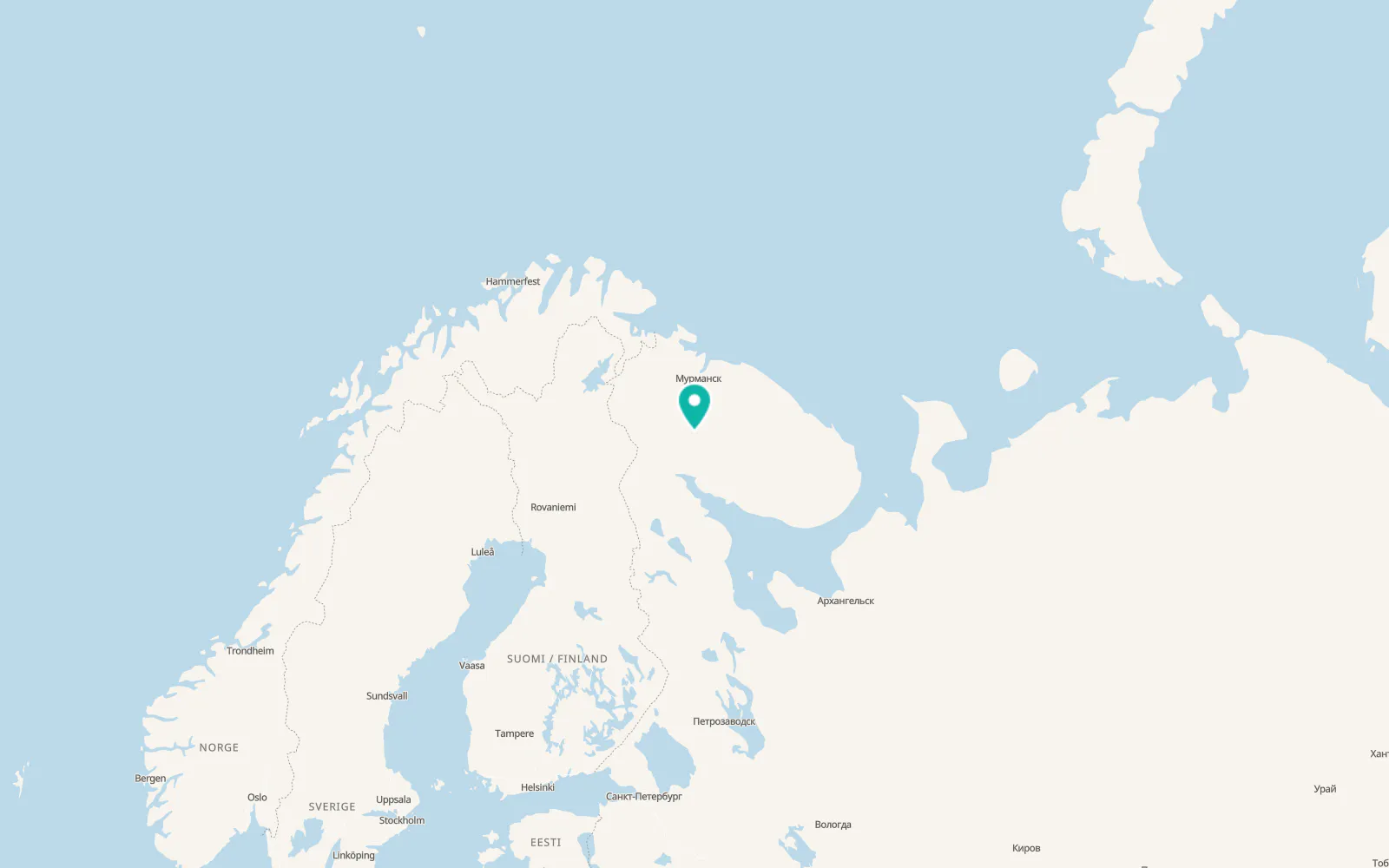 Map of Monchegorsk