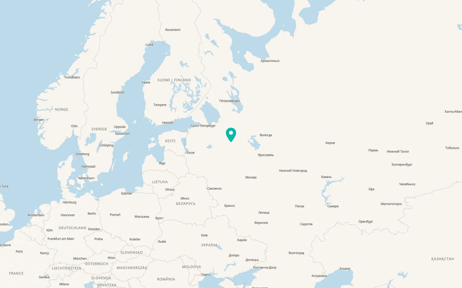 Map of Moshenskoye